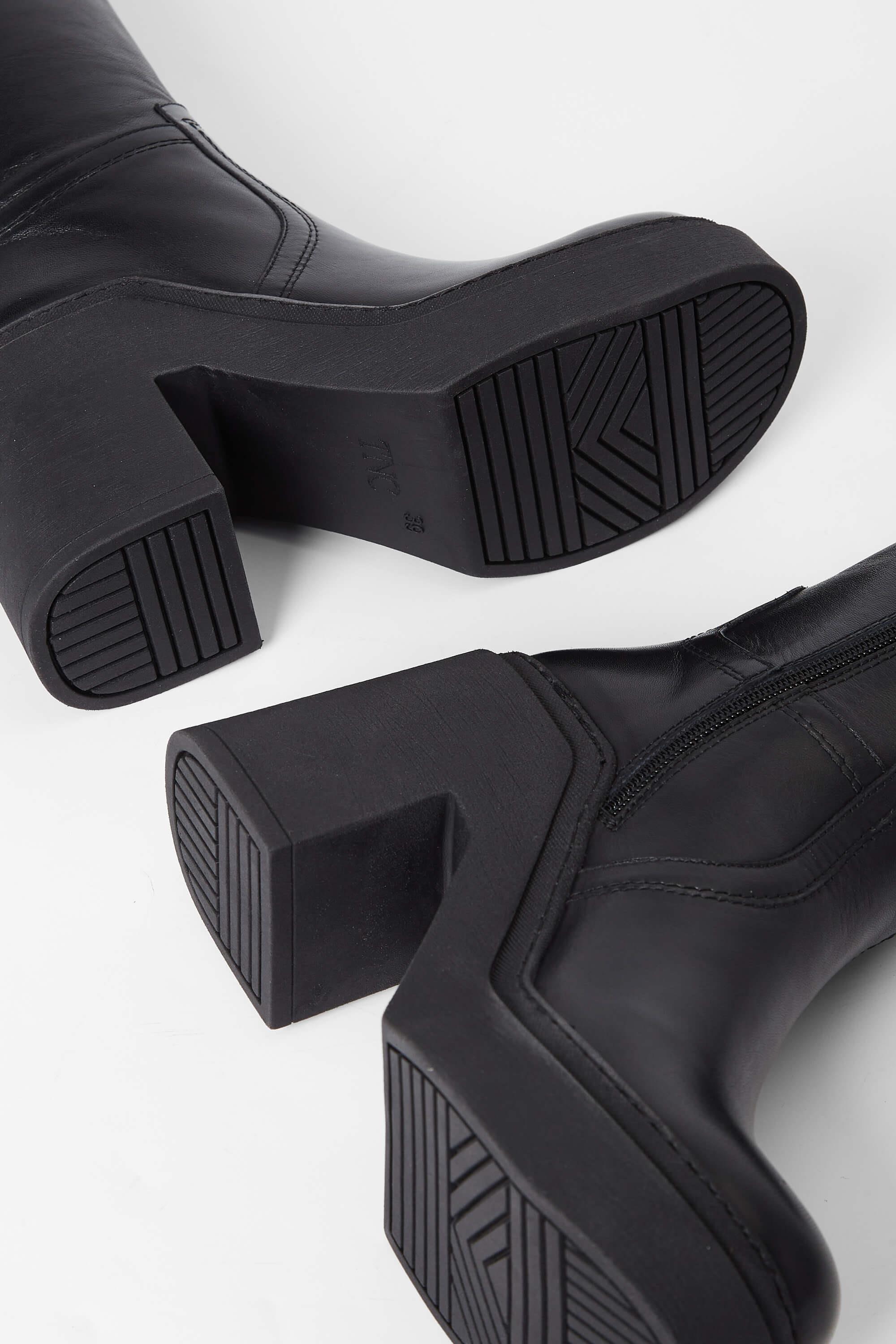 Tamer Tanca Kadın Hakiki Deri Siyah Deri Casual Çizme