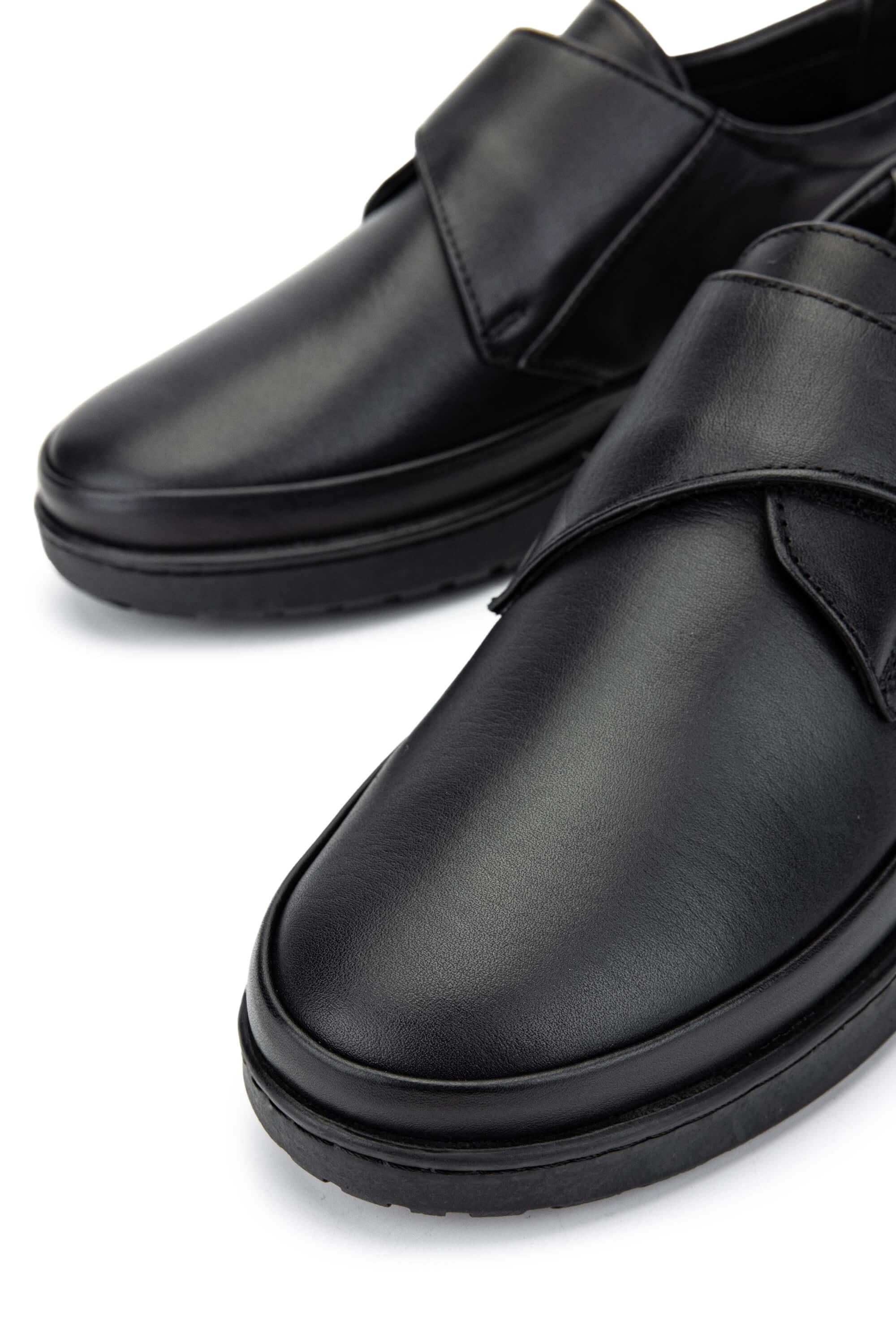 Tamer Tanca Kadın Hakiki Deri Siyah Deri Casual Ayakkabı