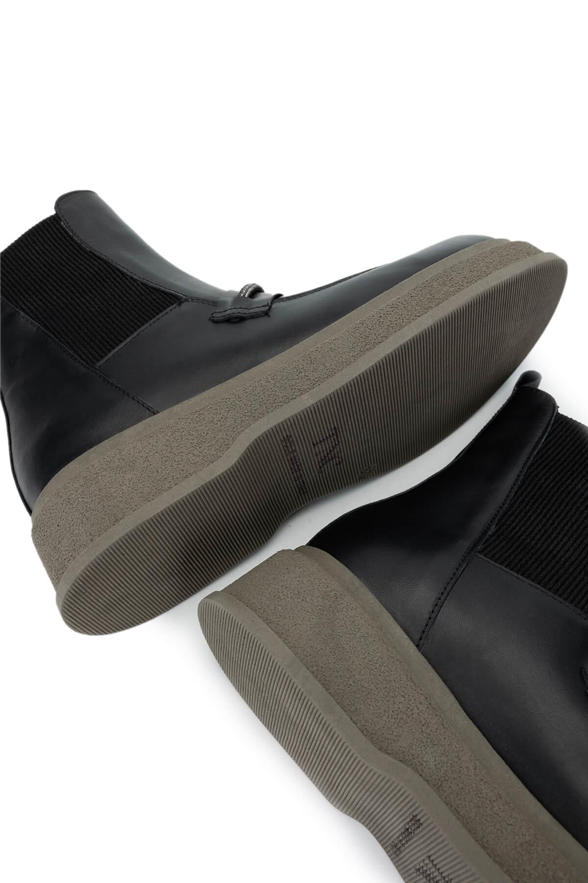 Tamer Tanca Kadın Hakiki Deri Siyah Deri Casual Bot