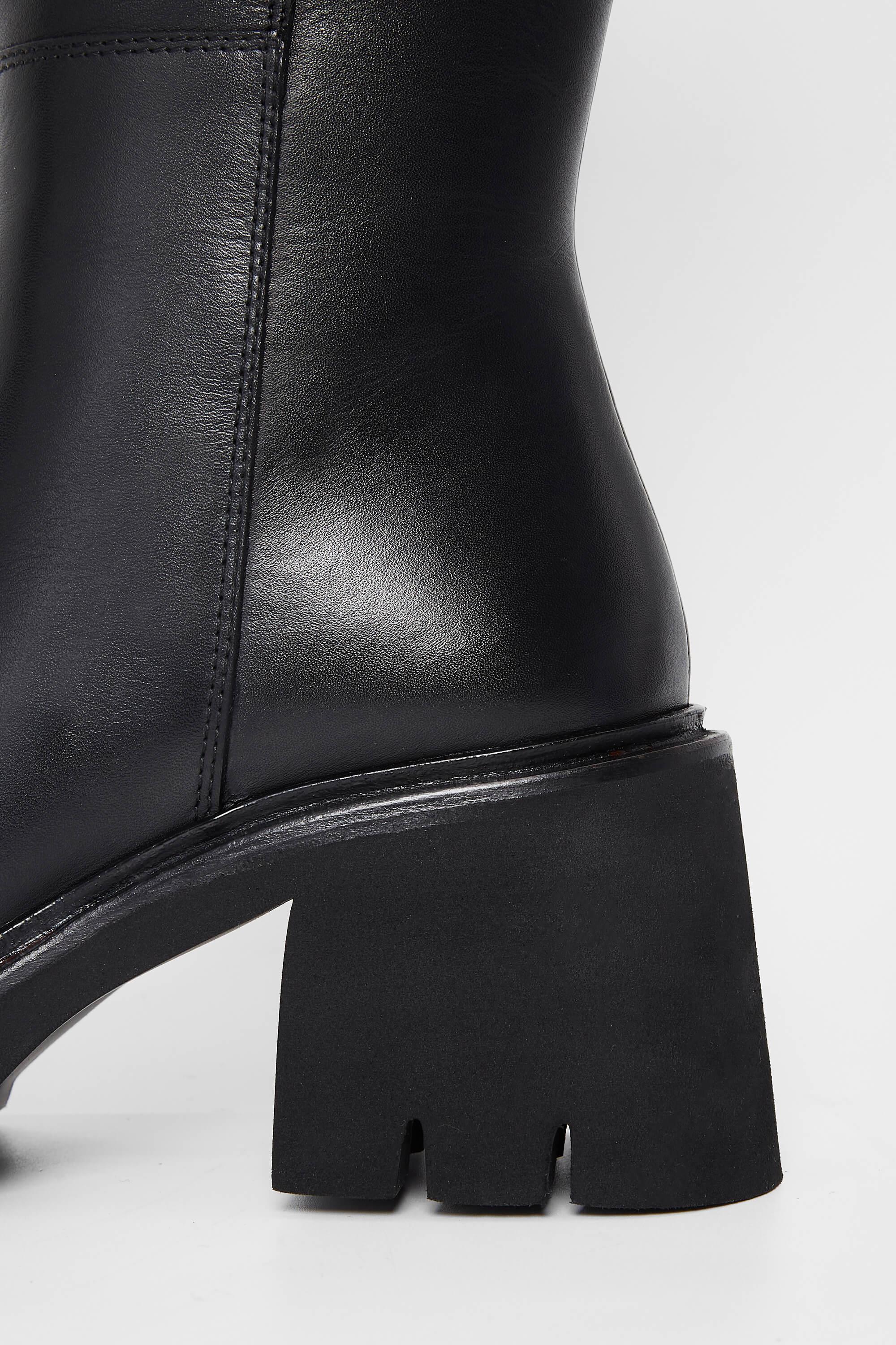 Tamer Tanca Kadın Hakiki Deri Siyah Deri Casual Çizme