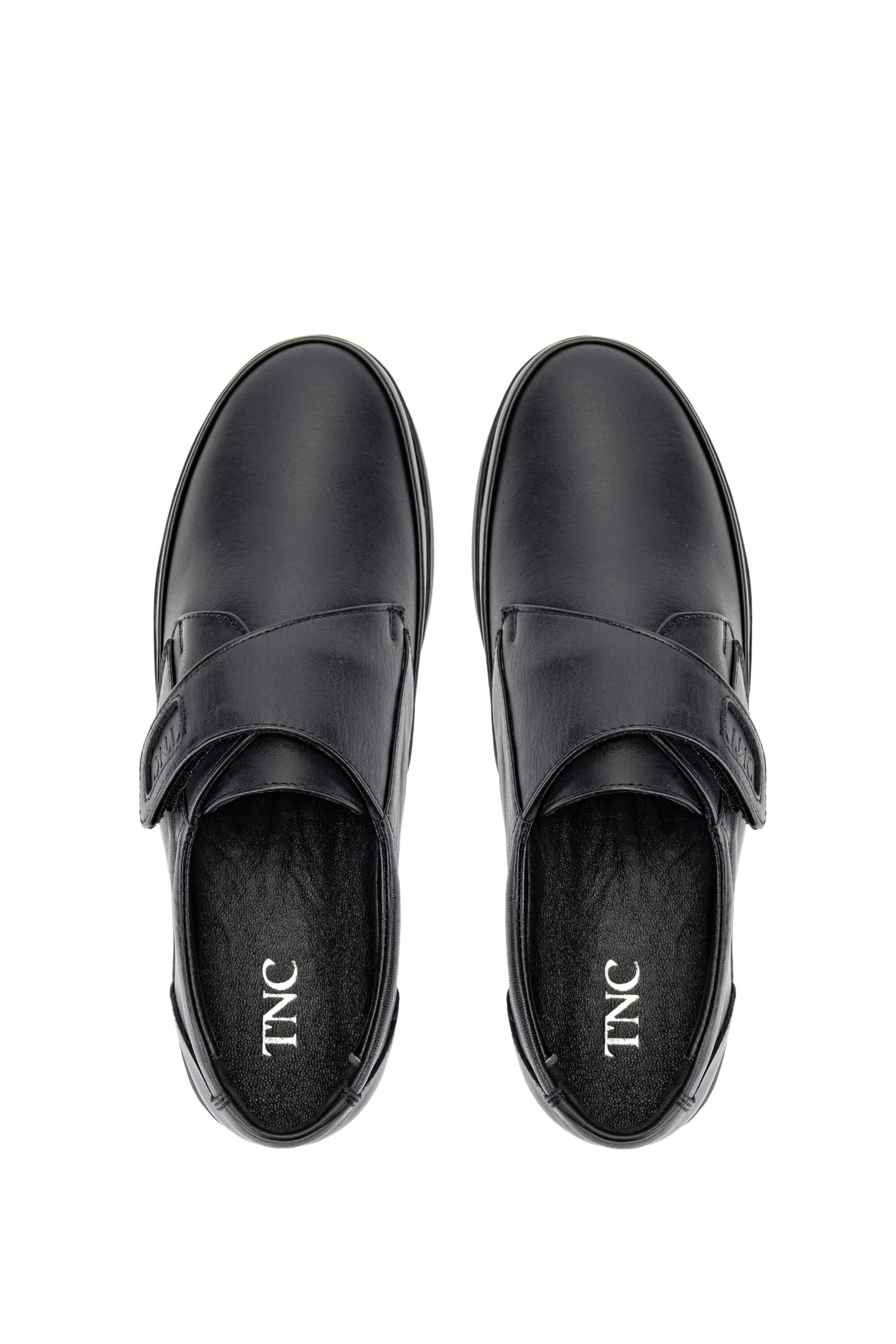 Tamer Tanca Kadın Hakiki Deri Siyah Deri Casual Ayakkabı