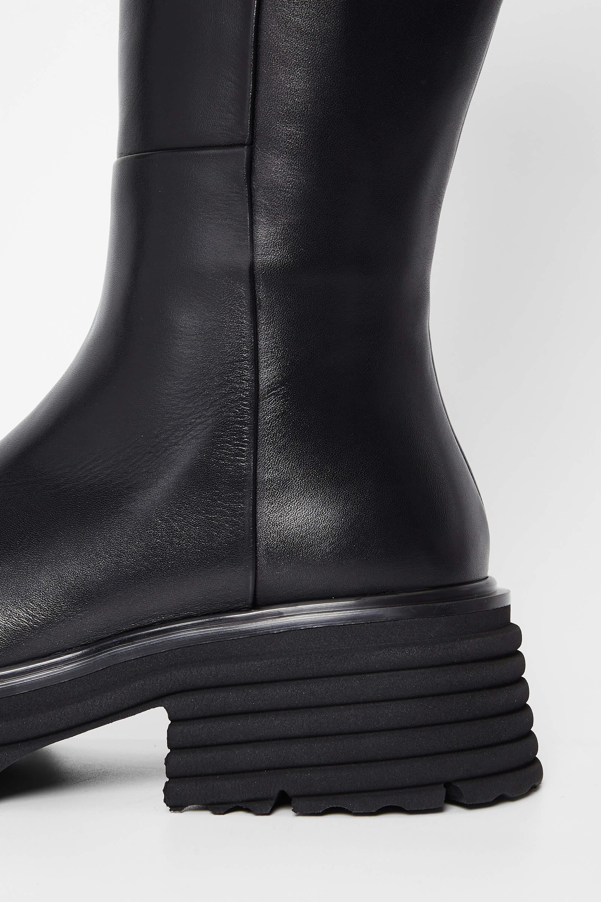 Tamer Tanca Kadın Hakiki Deri Siyah Deri Casual Çizme