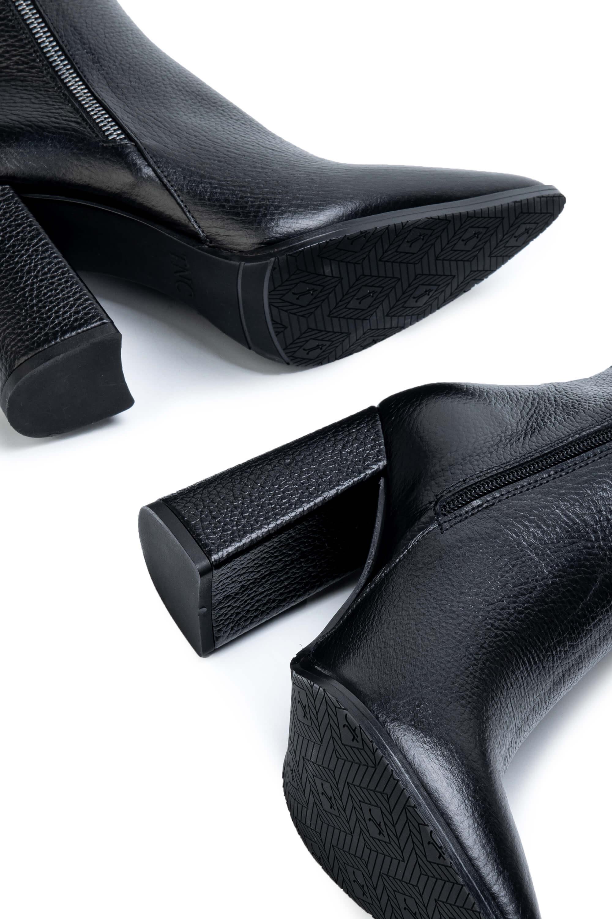 Tamer Tanca Kadın Hakiki Deri Siyah Floter Klasik Çizme