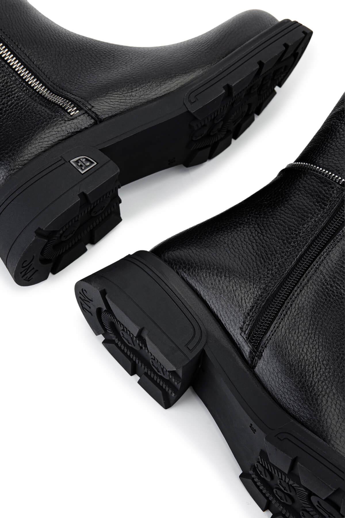 Tamer Tanca Kadın Hakiki Deri Siyah Floter Klasik Çizme