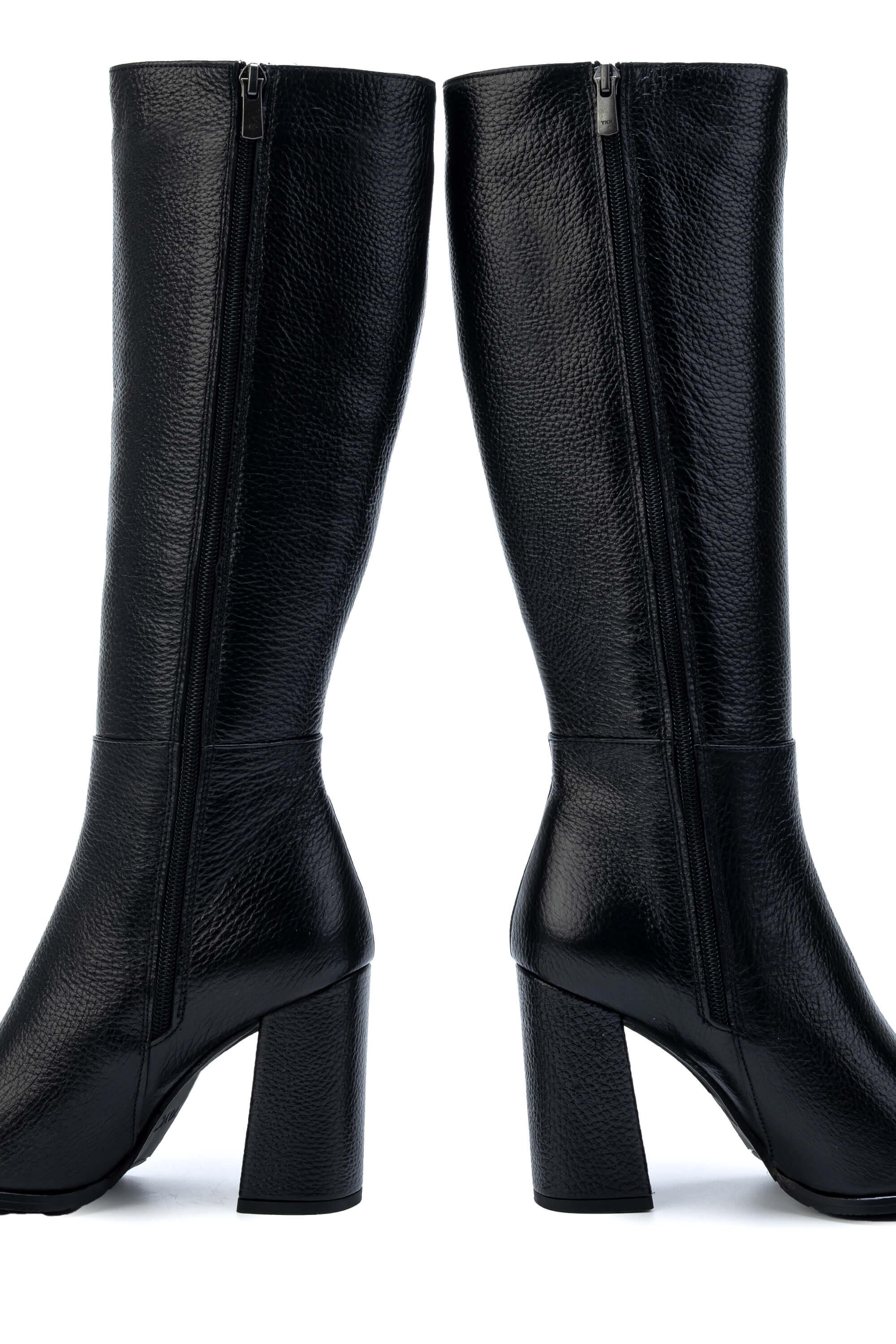 Tamer Tanca Kadın Hakiki Deri Siyah Floter Klasik Çizme