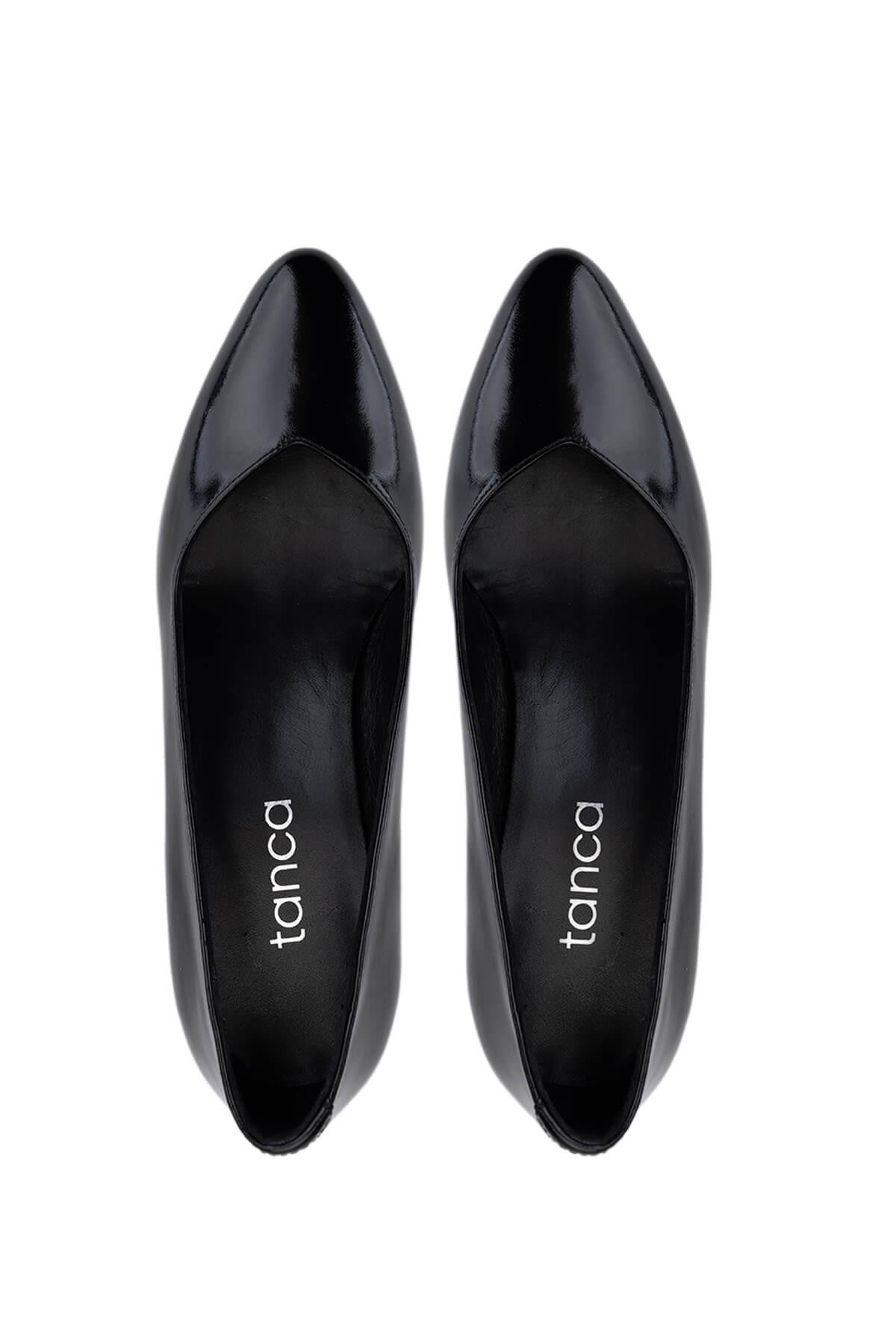 Tamer Tanca Kadın Hakiki Deri Siyah Klasik Ayakkabı