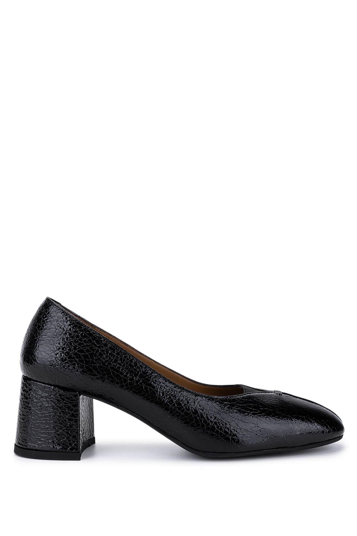 Tamer Tanca Kadın Hakiki Deri Siyah Klasik Ayakkabı