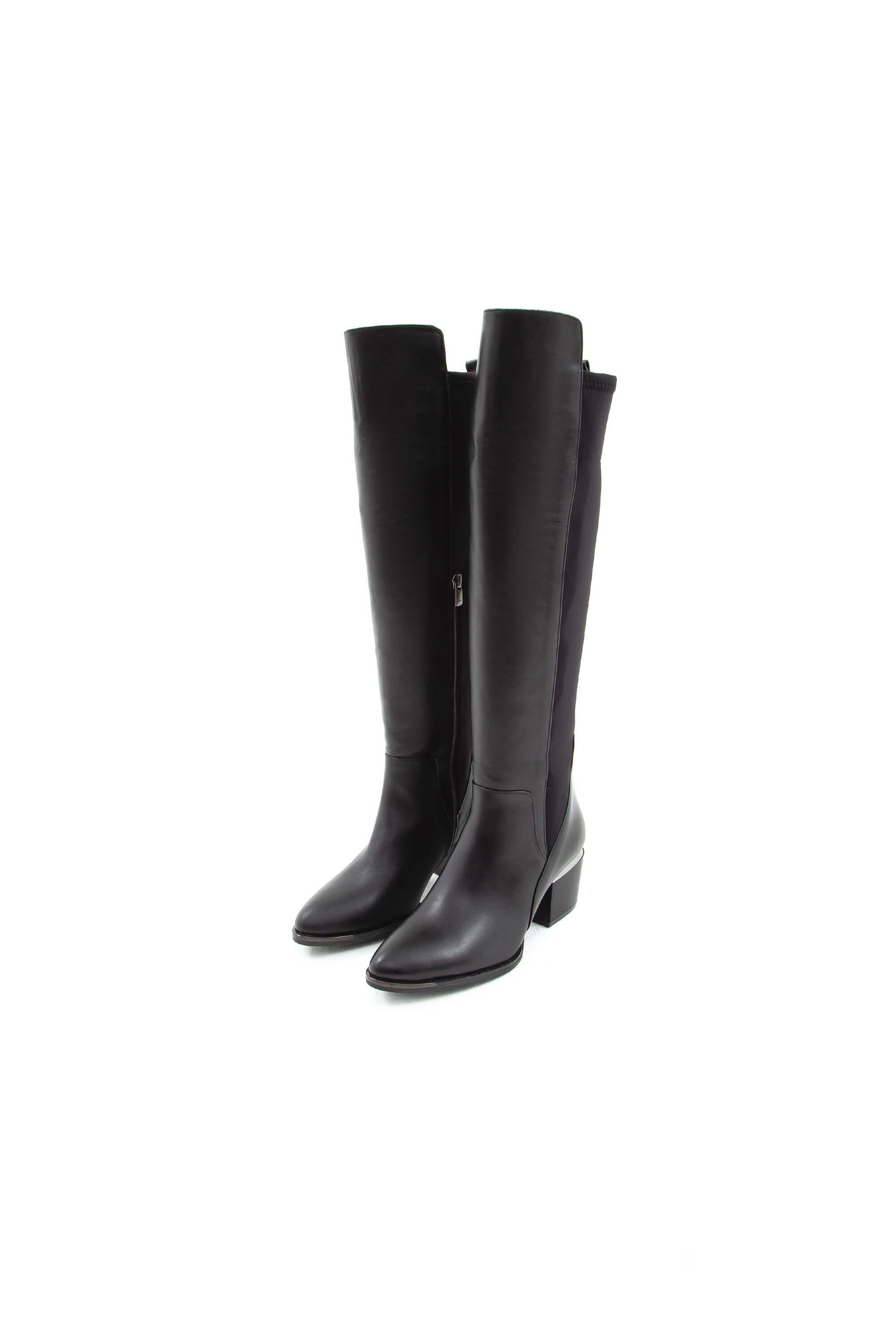 Tamer Tanca Kadın Hakiki Deri Siyah Klasik Çizme