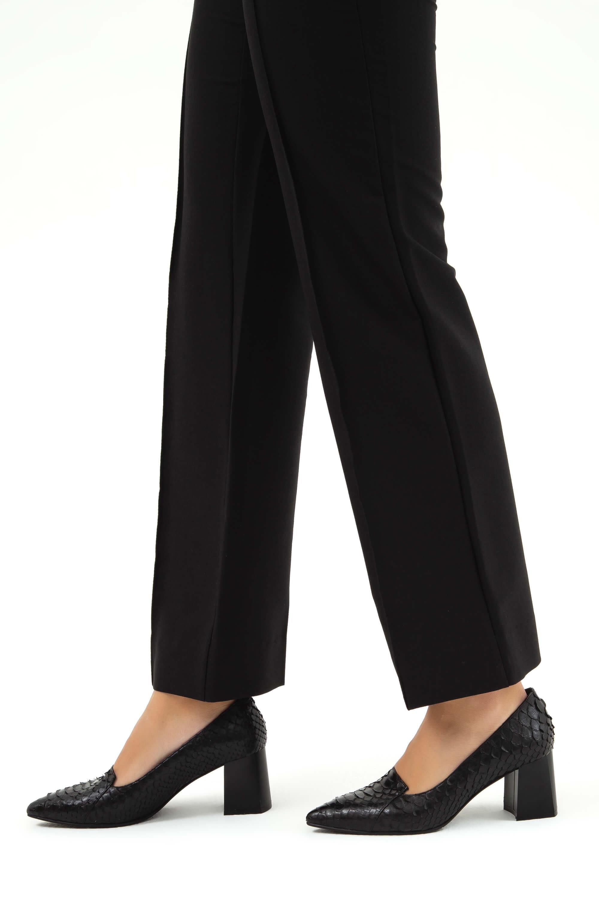 Tamer Tanca Kadın Hakiki Deri Siyah Klasik Ayakkabı