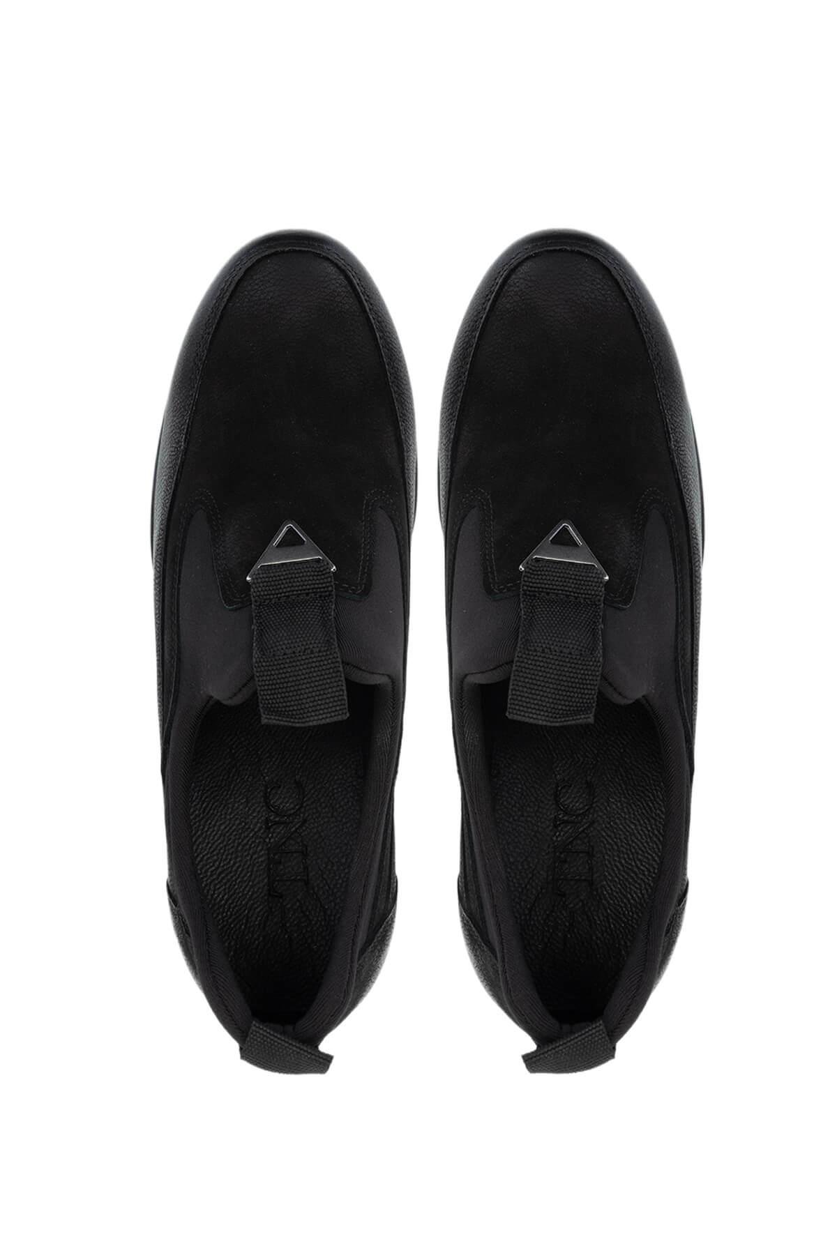 Tamer Tanca Kadın Hakiki Deri Siyah Nubuk Casual Ayakkabı