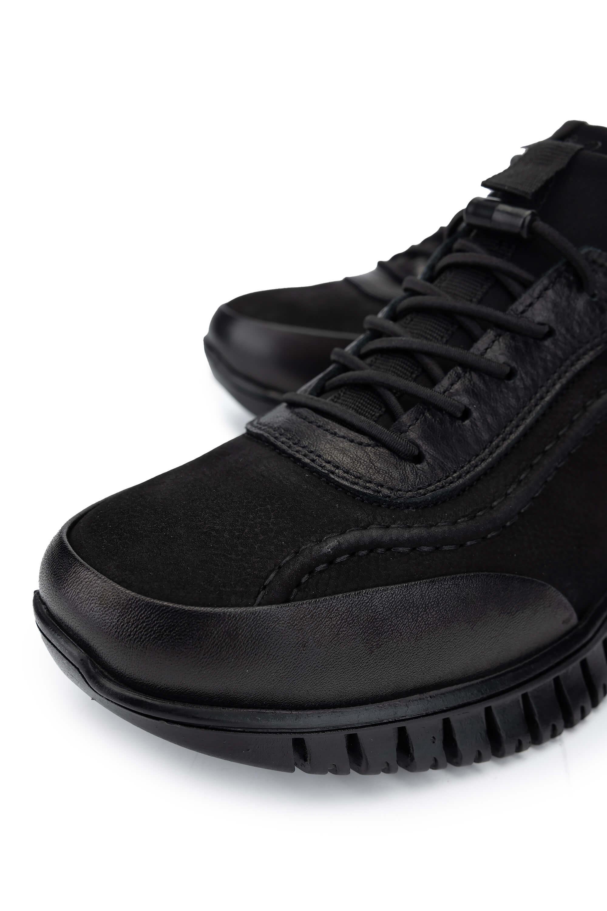 Tamer Tanca Kadın Hakiki Deri Siyah Nubuk Casual Ayakkabı