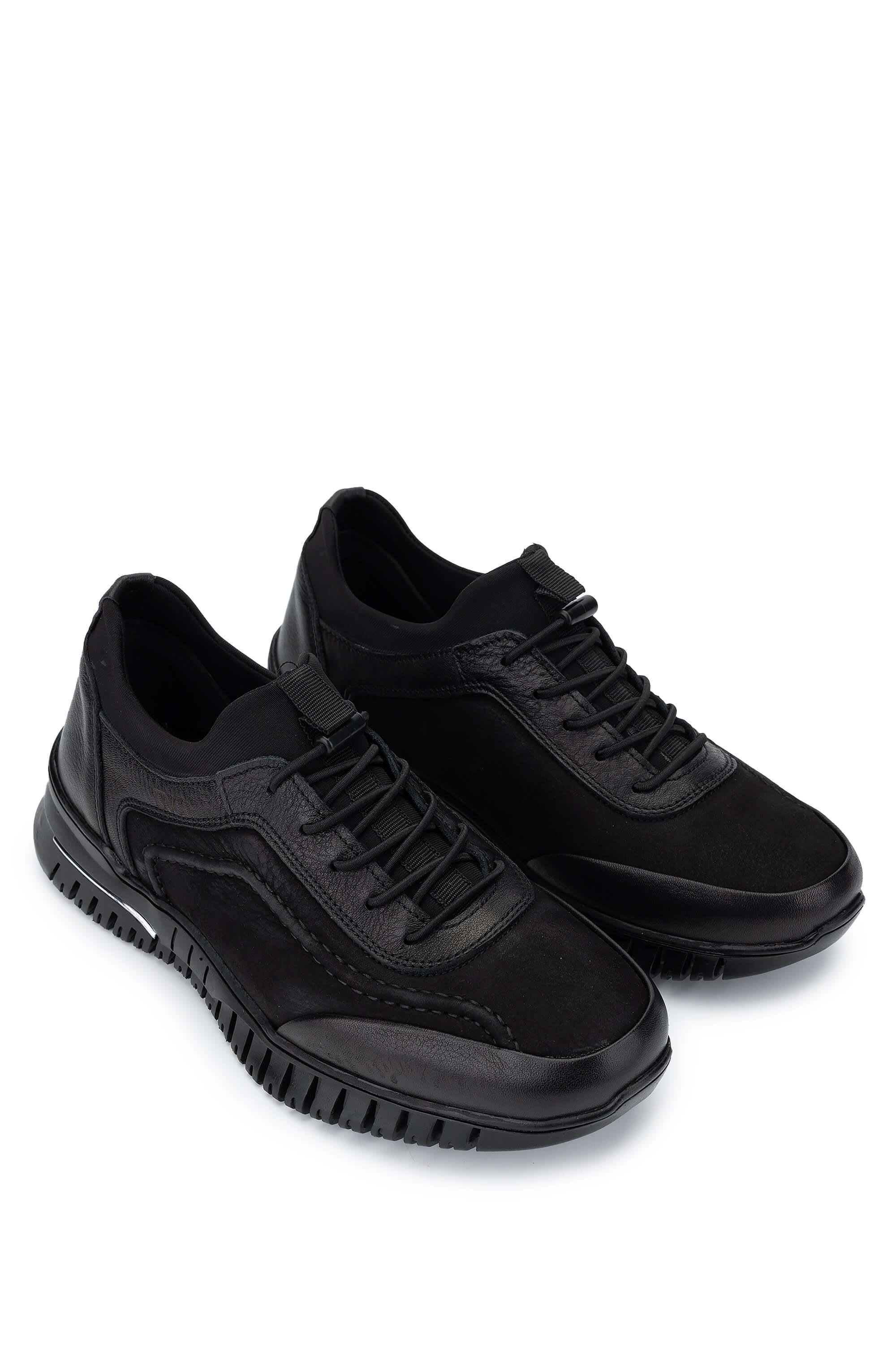 Tamer Tanca Kadın Hakiki Deri Siyah Nubuk Casual Ayakkabı