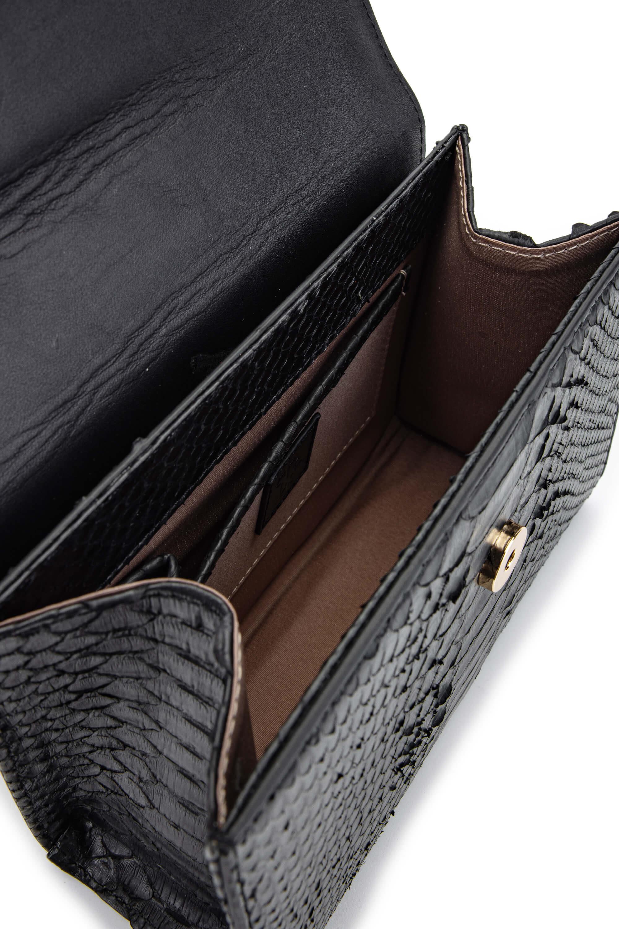 Tamer Tanca Kadın Hakiki Deri Siyah Omuz Çanta