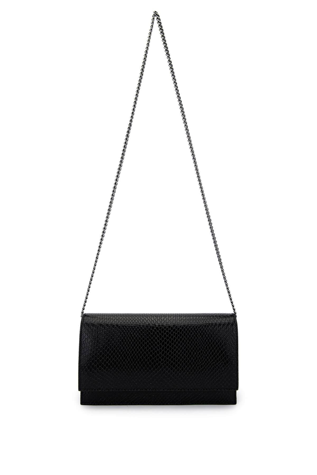 Tamer Tanca Kadın Hakiki Deri Siyah Omuz Çanta