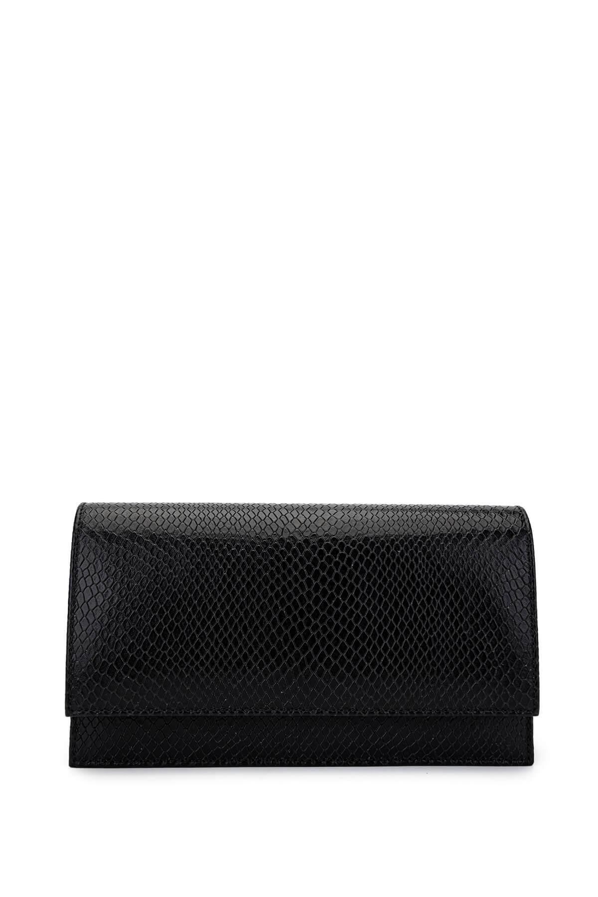 Tamer Tanca Kadın Hakiki Deri Siyah Omuz Çanta