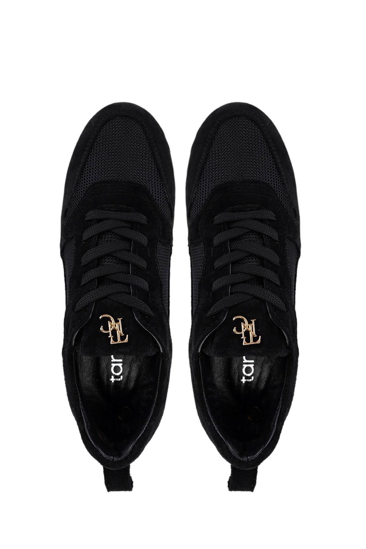 Tamer Tanca Kadın Hakiki Deri Siyah Sneakers & Spor Ayakkabı