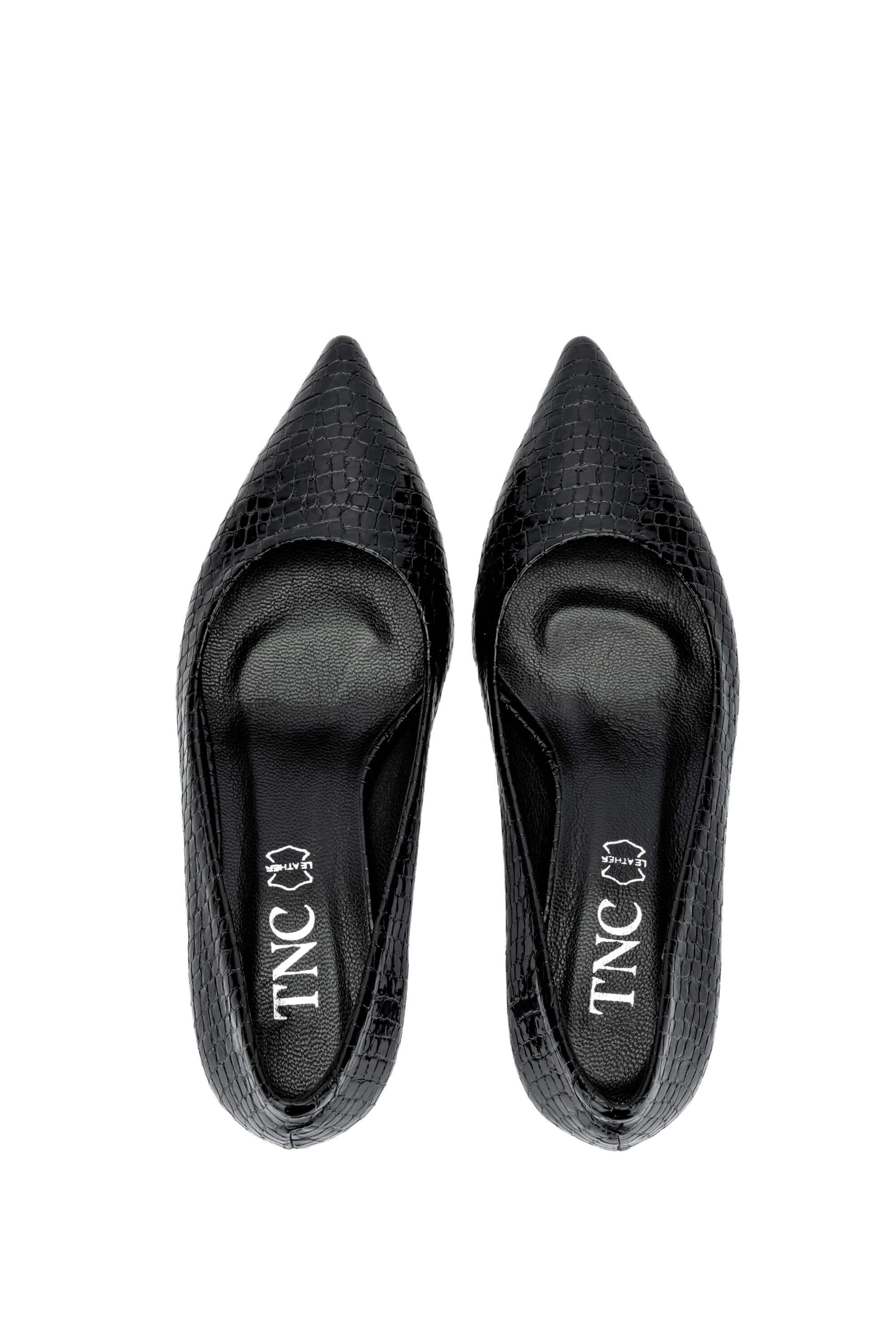 Tamer Tanca Kadın Hakiki Deri Siyah Stiletto Ayakkabı