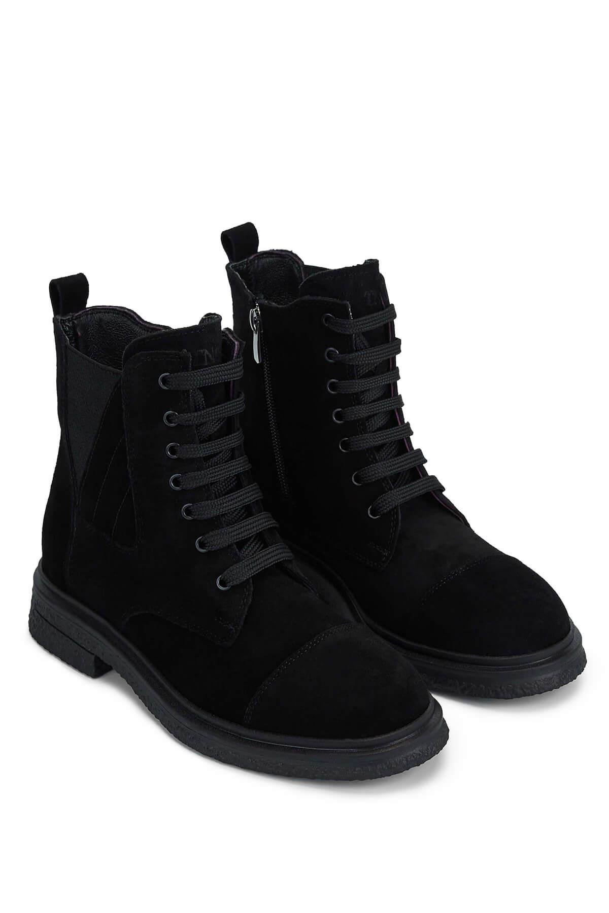Tamer Tanca Kadın Hakiki Deri Siyah Süet Casual Bot