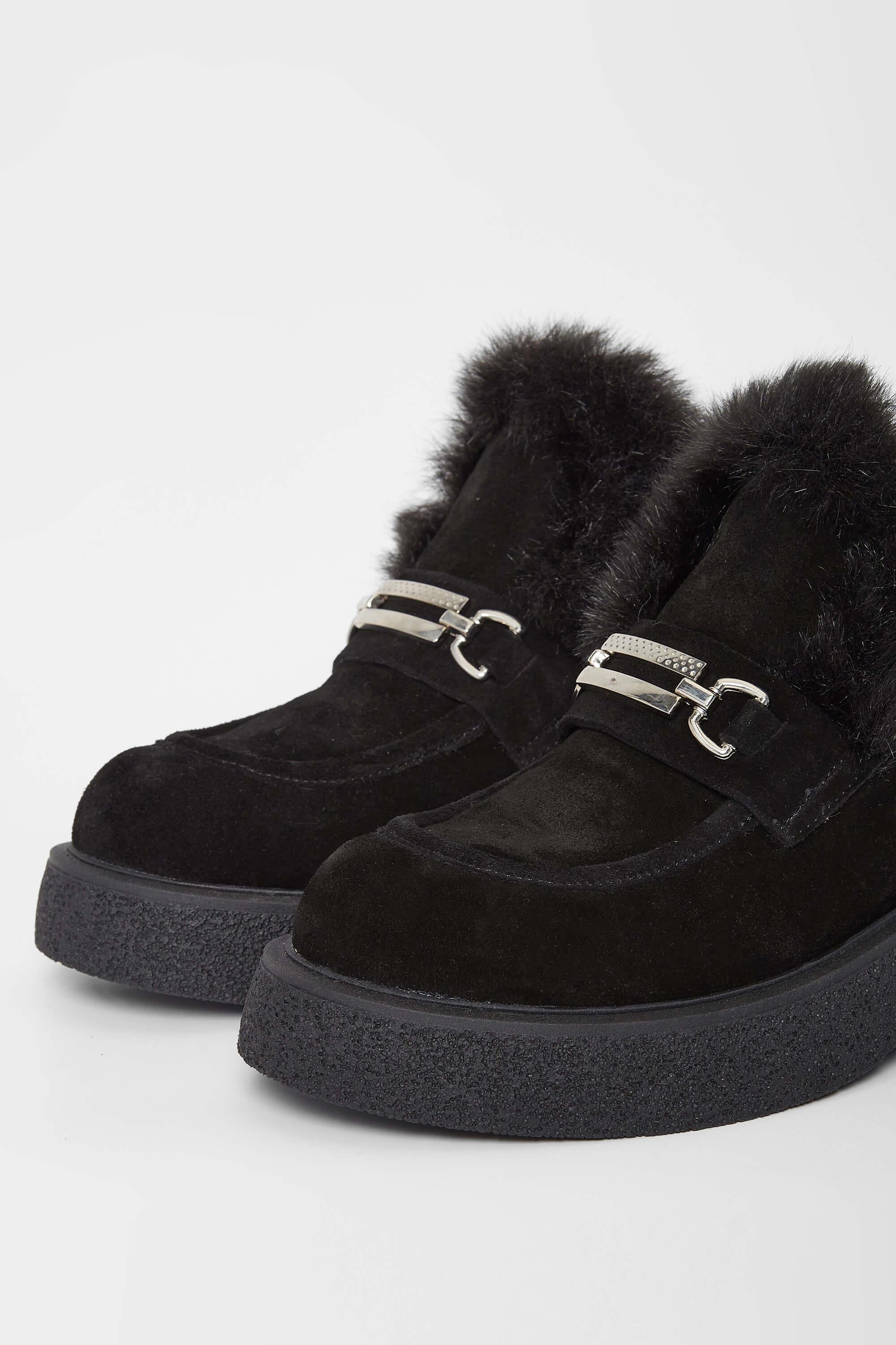 Tamer Tanca Kadın Hakiki Deri Siyah Süet Casual Bot