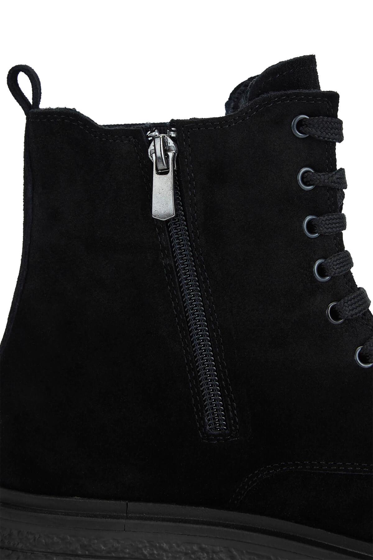 Tamer Tanca Kadın Hakiki Deri Siyah Süet Casual Bot