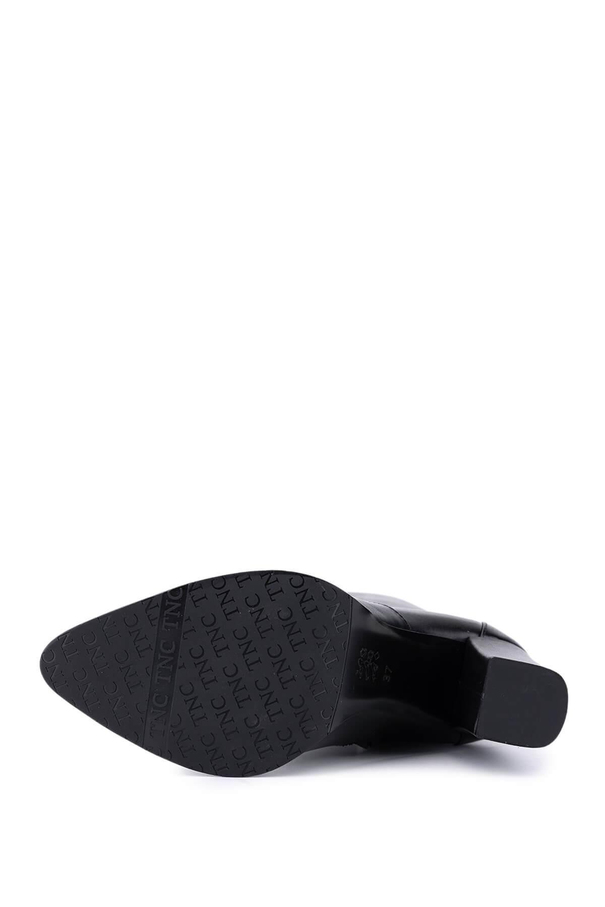 Tamer Tanca Kadın Hakiki Deri Siyah Topuklu Çizme