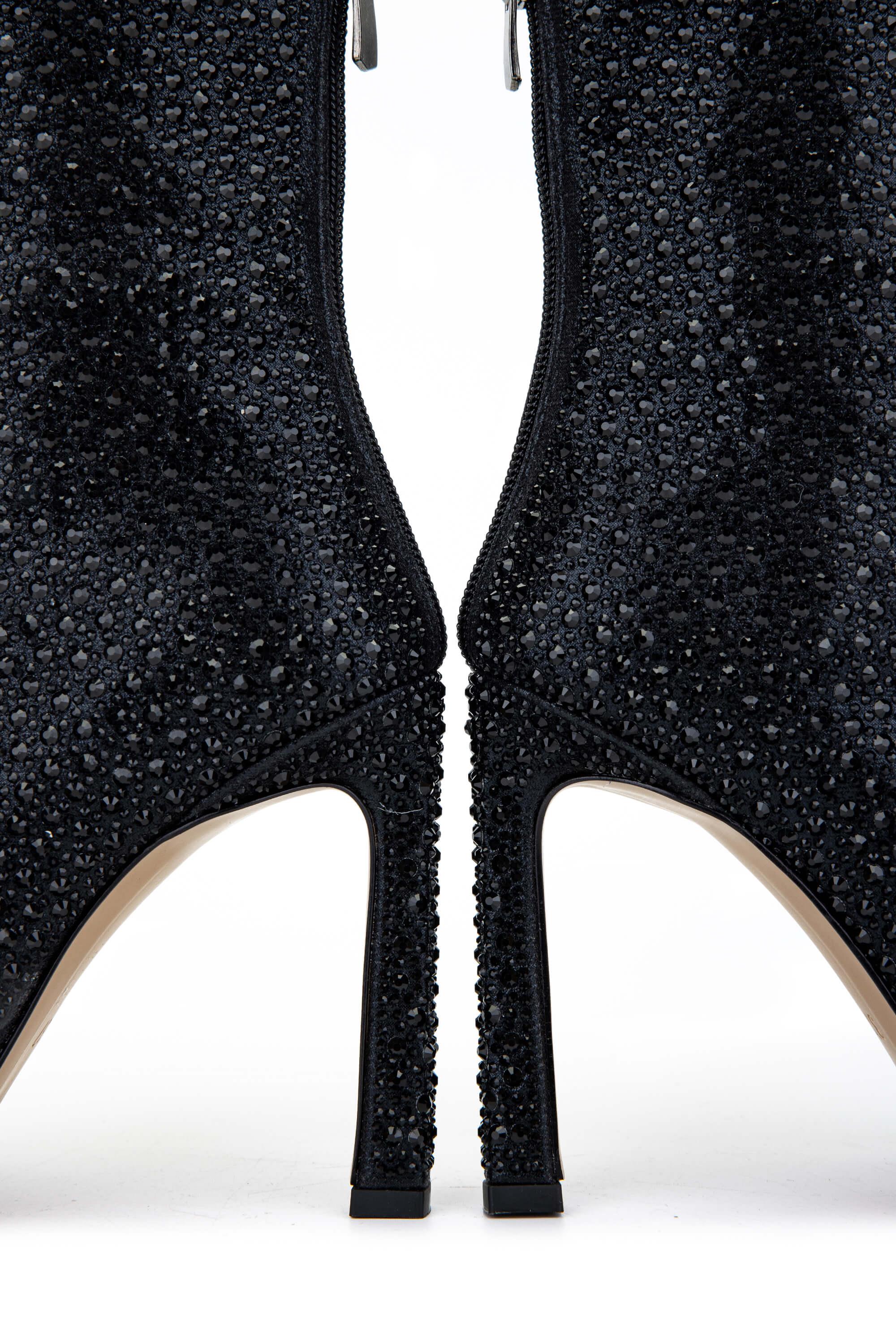 Tamer Tanca Kadın Hakiki Deri Siyah Topuklu Bot