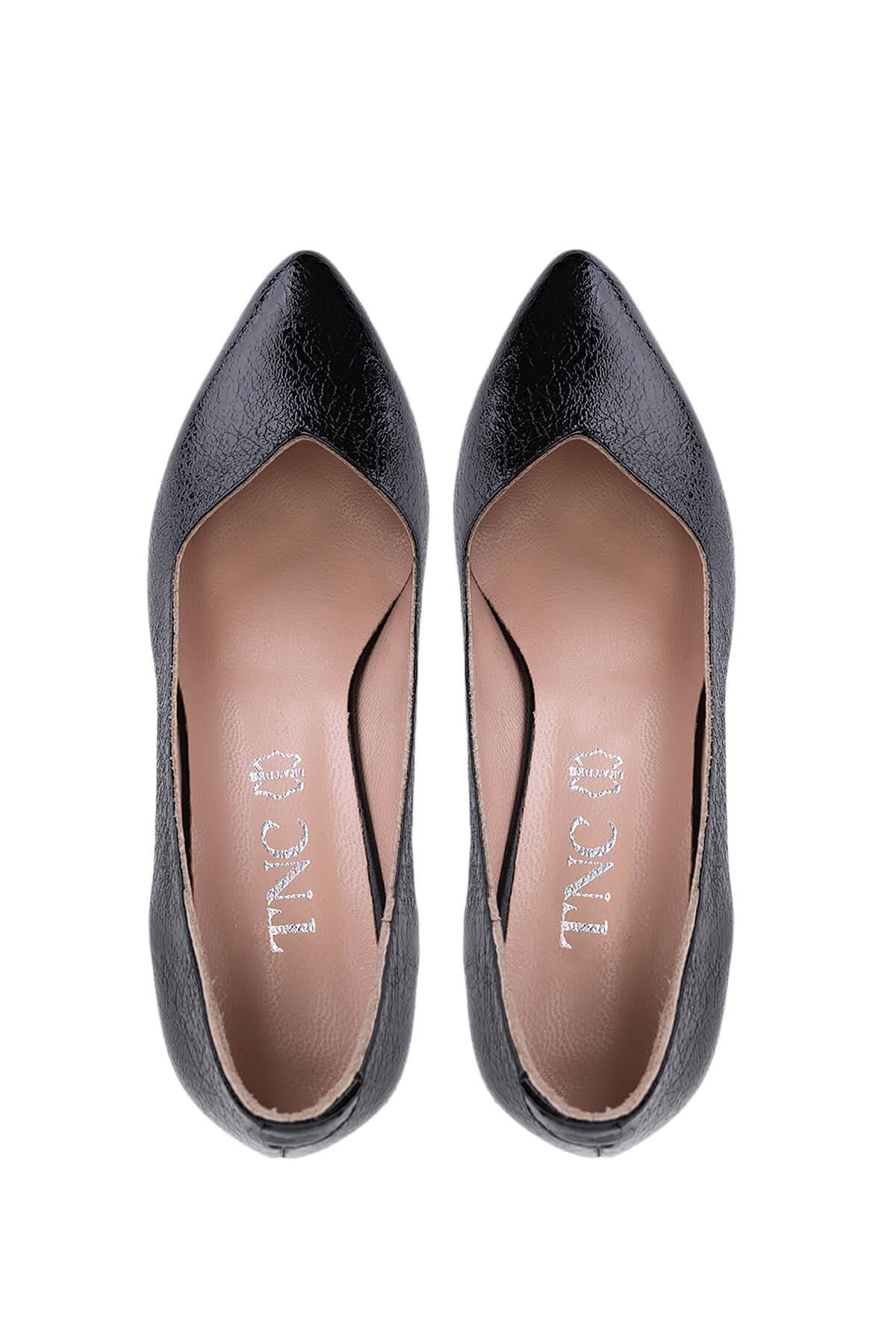 Tamer Tanca Kadın Hakiki Deri Siyah Topuklu & Stiletto Ayakkabı