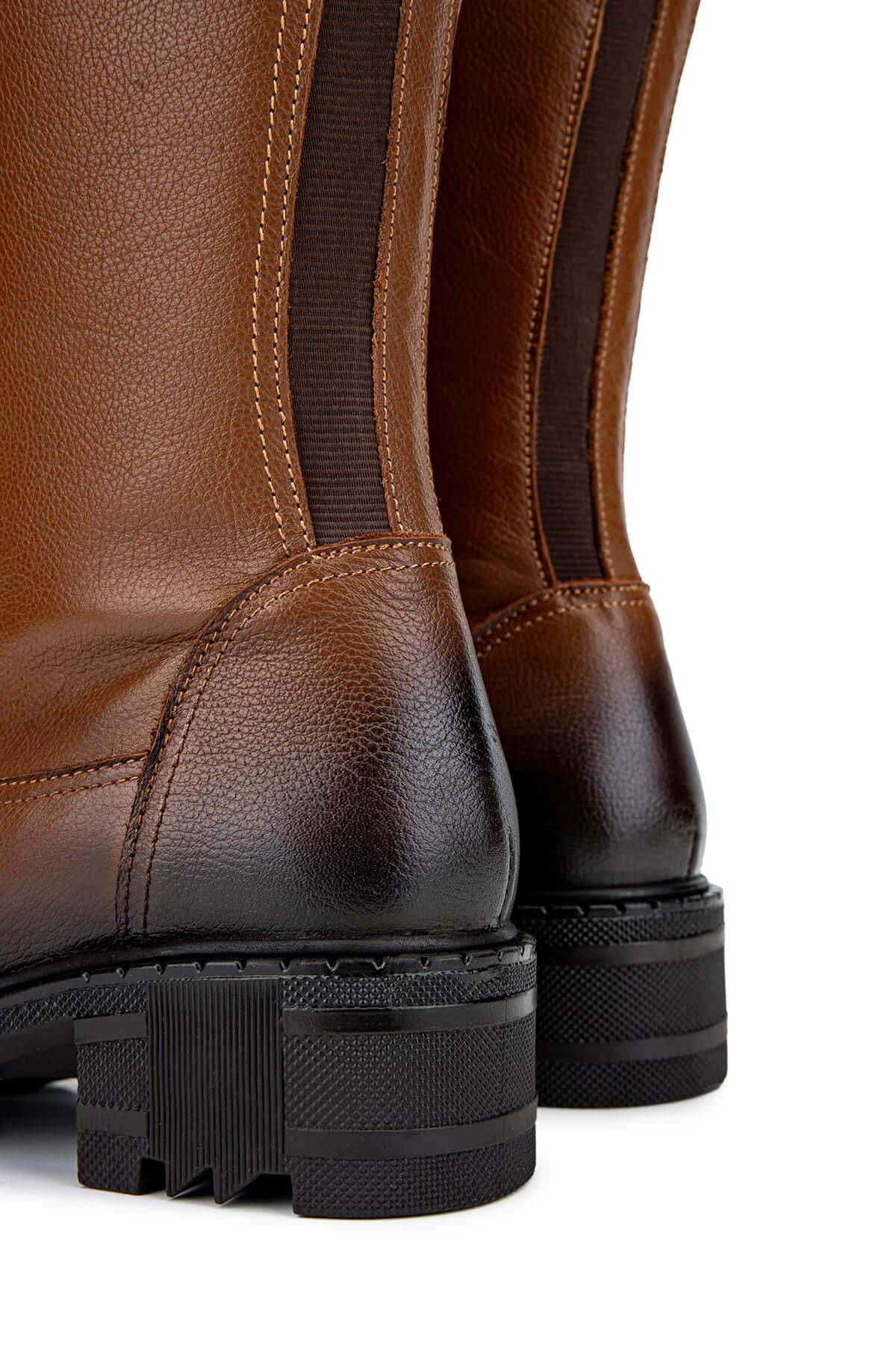 Tamer Tanca Kadın Hakiki Deri Taba Casual Çizme