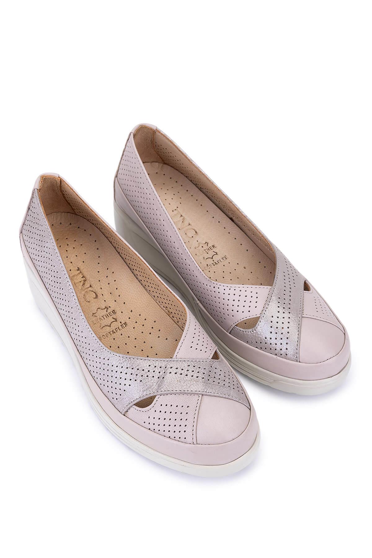 Tamer Tanca Kadın Hakiki Deri Taş Comfort Ayakkabı