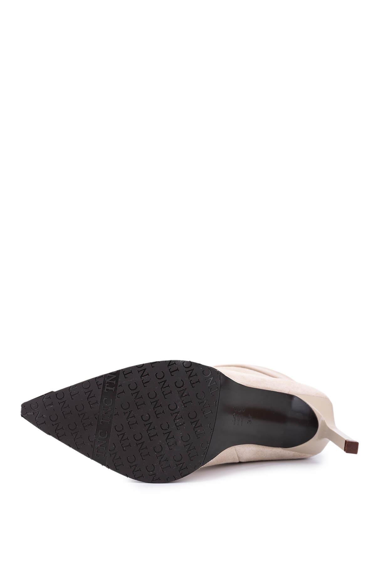 Tamer Tanca Kadın Hakiki Deri Taş Süet Topuklu Bot