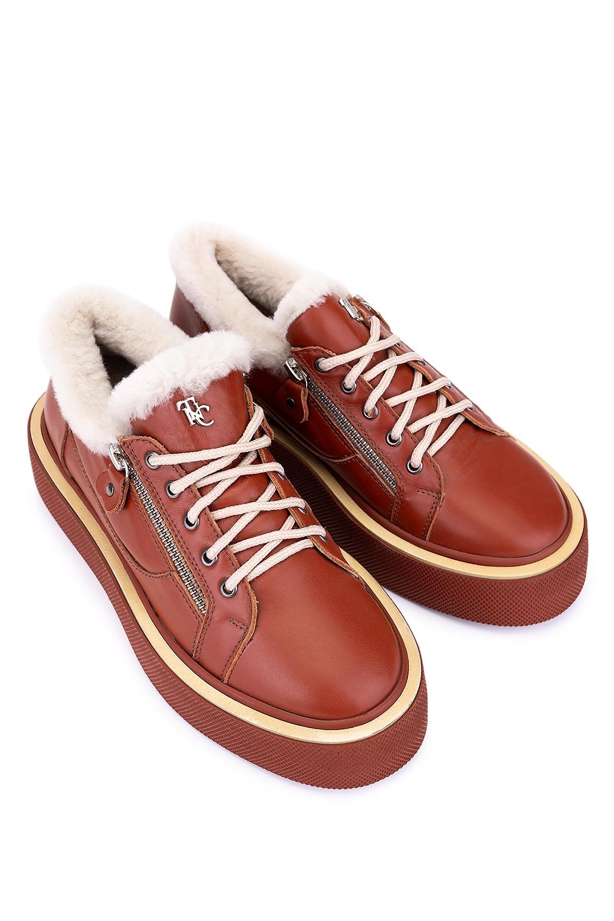 Tamer Tanca Kadın Hakiki Deri Turuncu Casual Ayakkabı