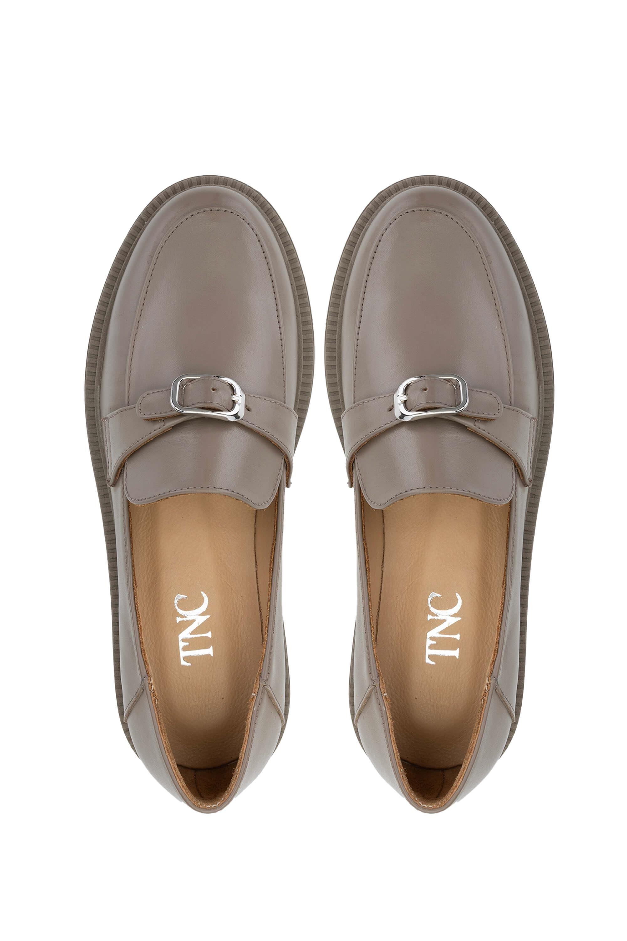 Tamer Tanca Kadın Hakiki Deri Vizon Loafer Ayakkabı