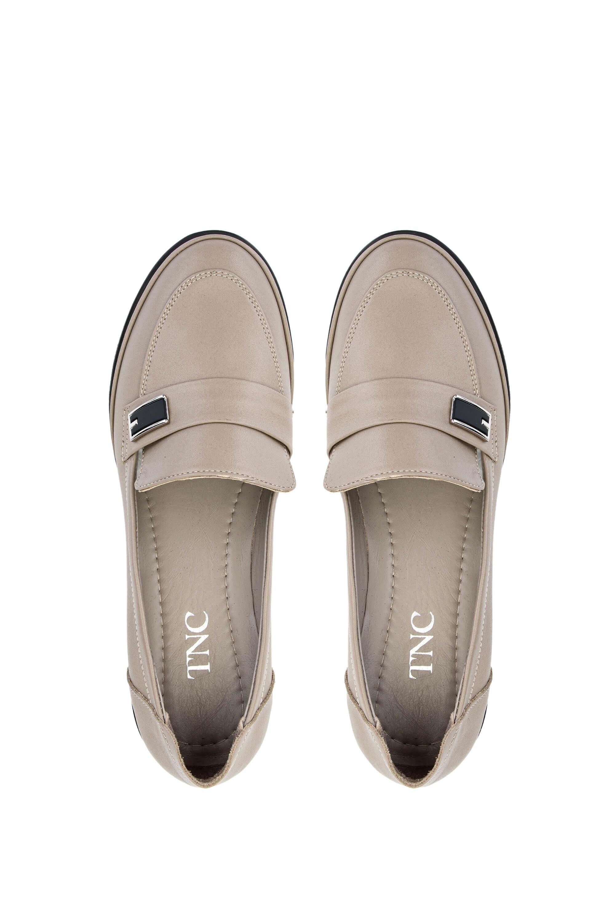 Tamer Tanca Kadın Hakiki Deri Vizon Makosen Ayakkabı