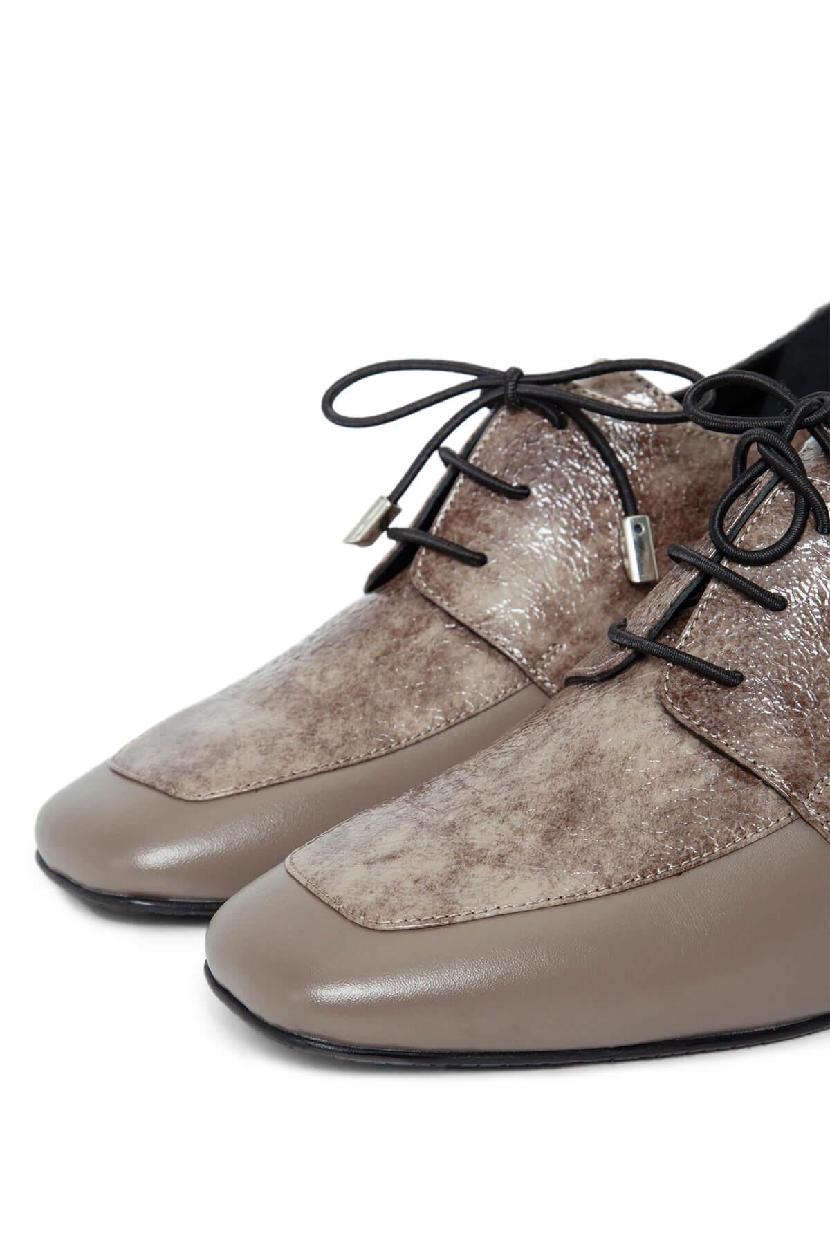 Tamer Tanca Kadın Hakiki Deri Vizon Rugan Topuklu Ayakkabı