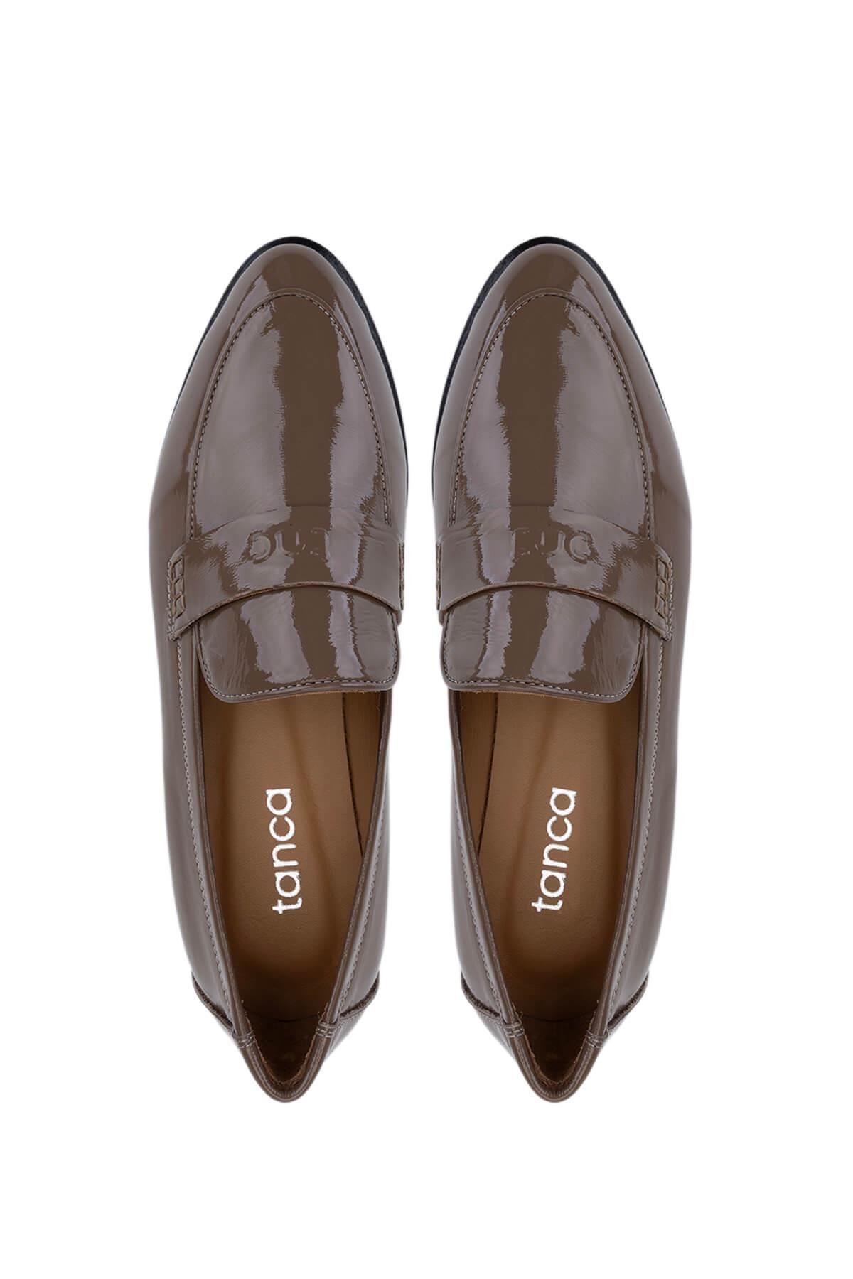 Tamer Tanca Kadın Hakiki Deri Vizon Rugan Loafer Ayakkabı