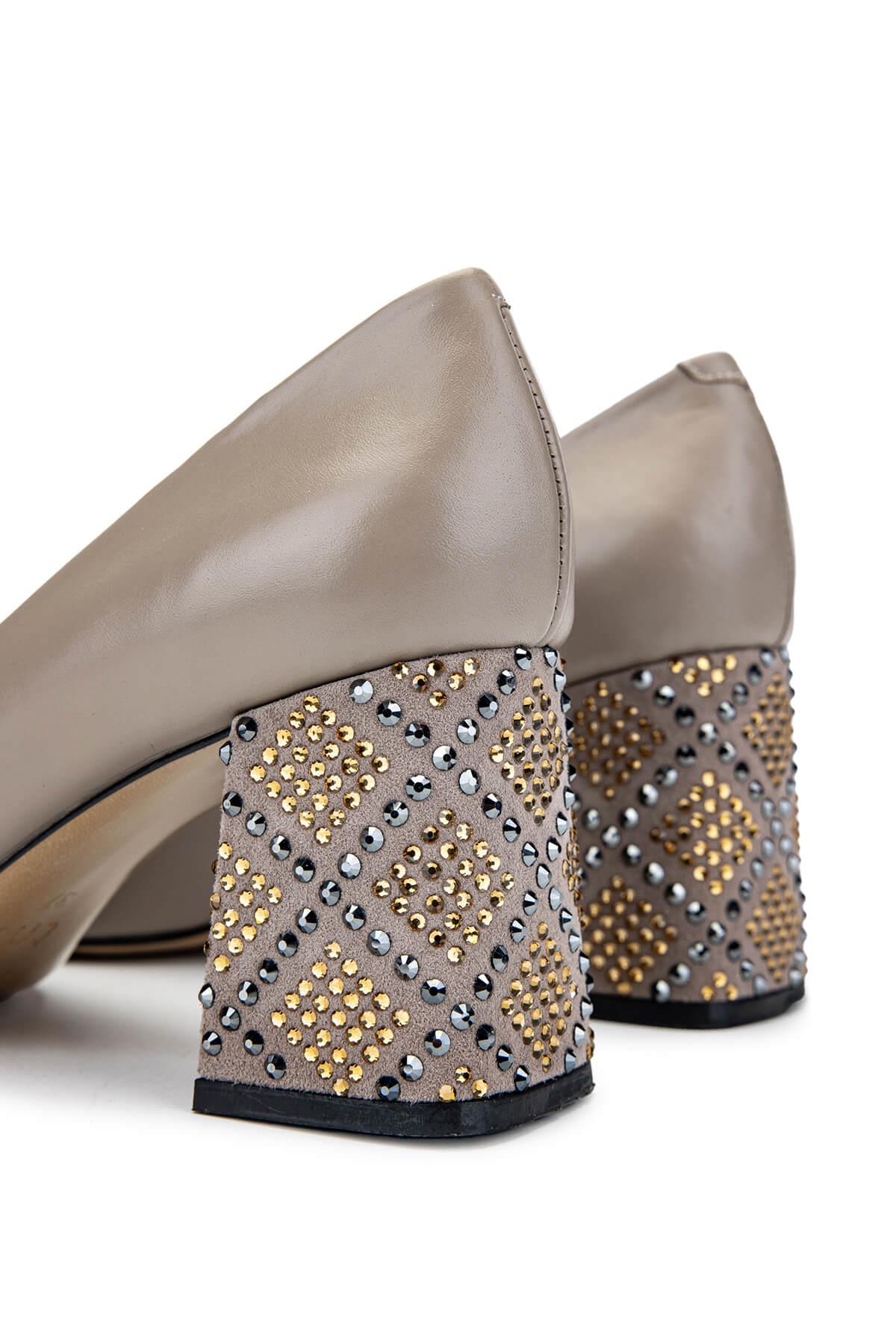 Tamer Tanca Kadın Hakiki Deri Vizon Topuklu Ayakkabı