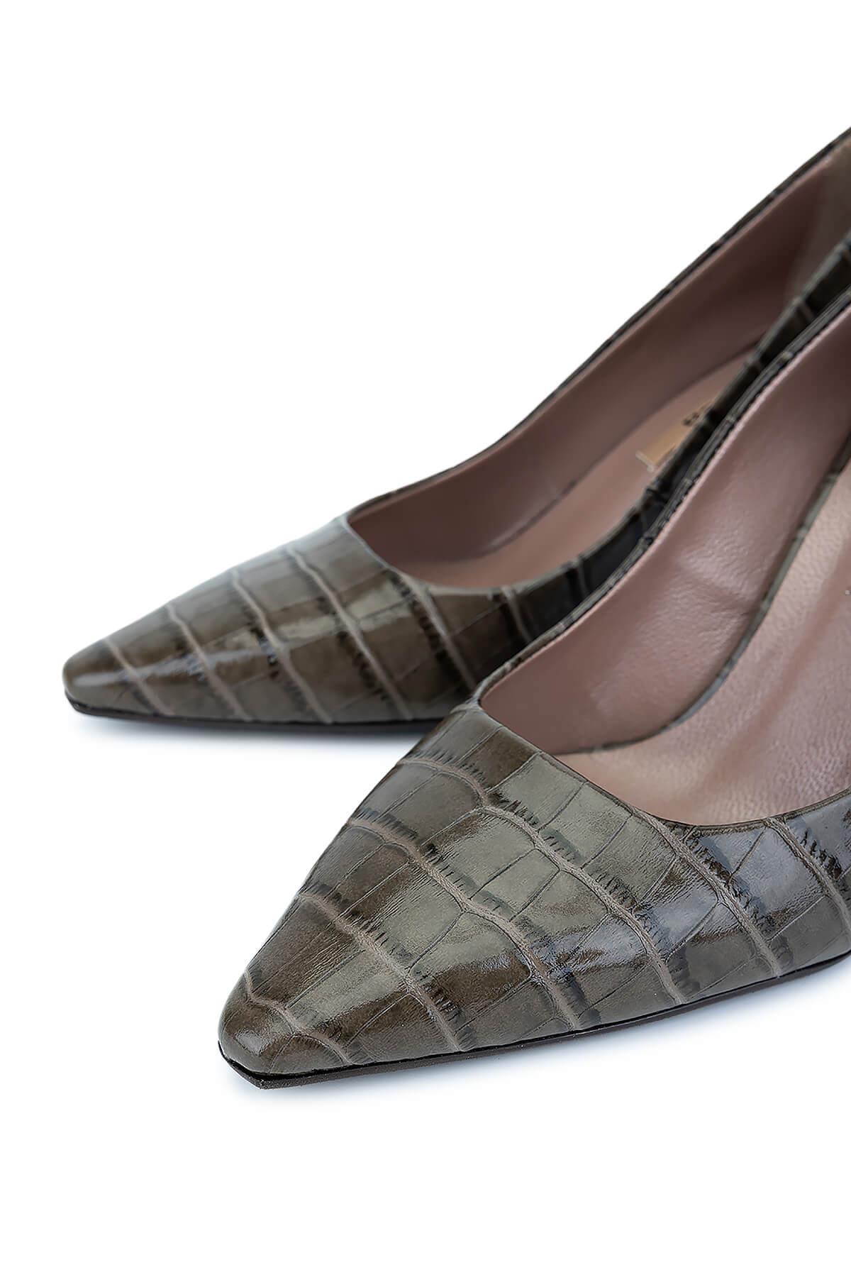 Tamer Tanca Kadın Hakiki Deri Vizon Topuklu Ayakkabı