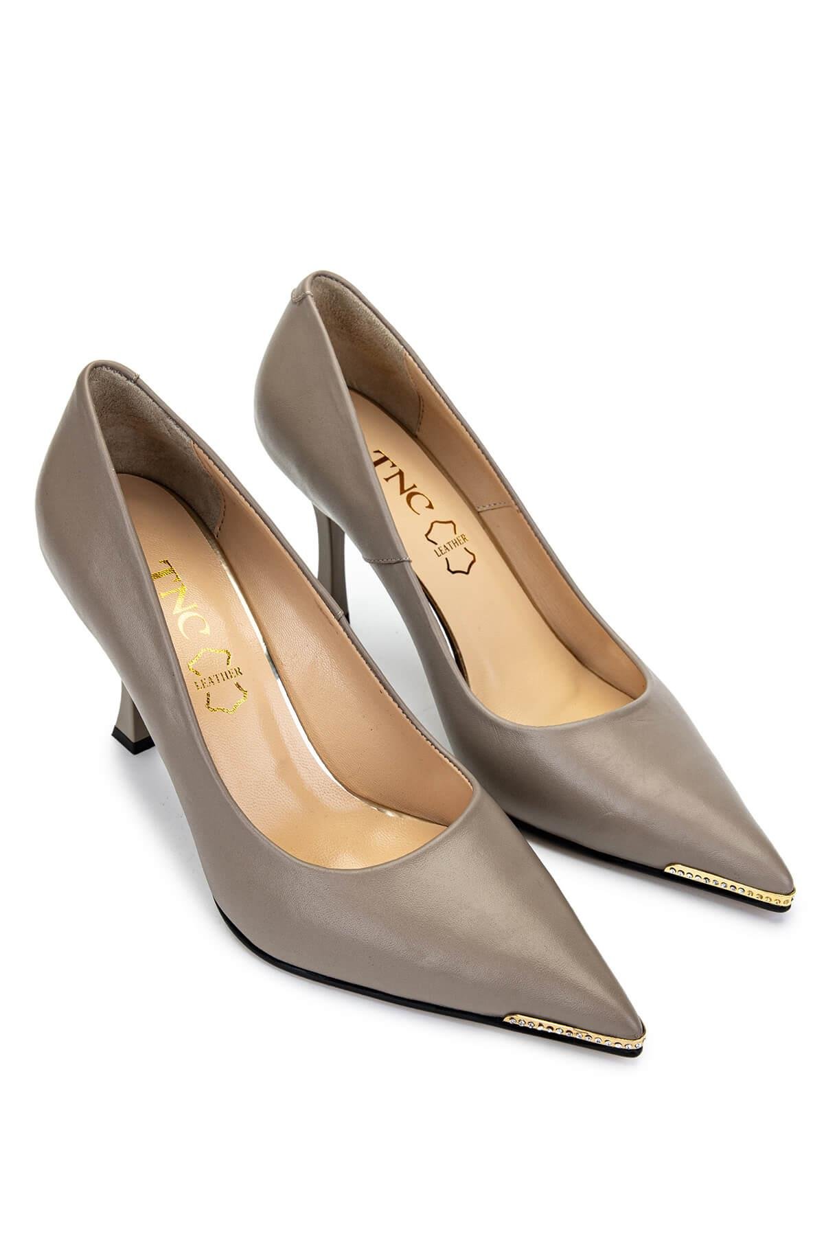 Tamer Tanca Kadın Hakiki Deri Vizon Topuklu Ayakkabı