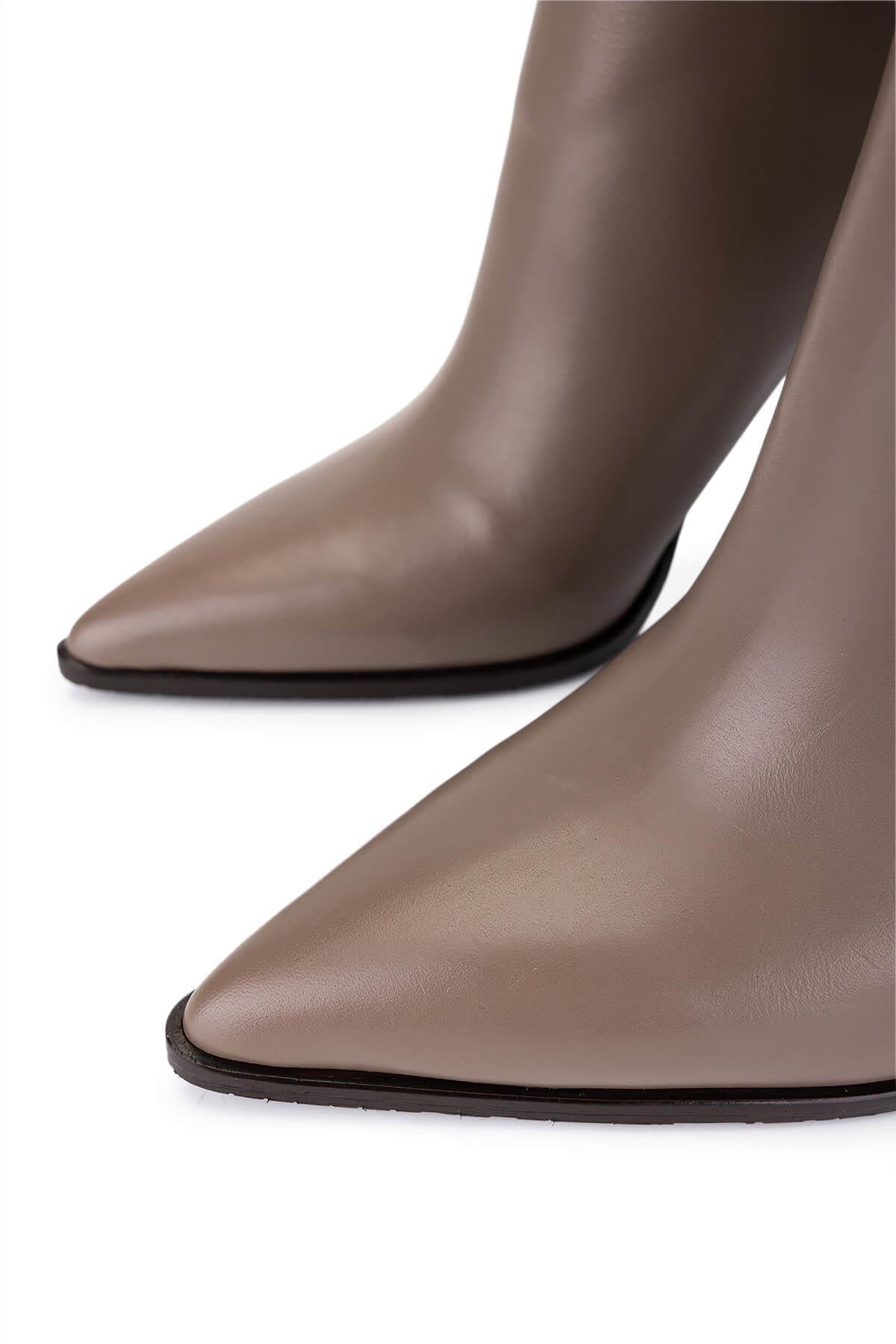 Tamer Tanca Kadın Hakiki Deri Vizon Topuklu Çizme