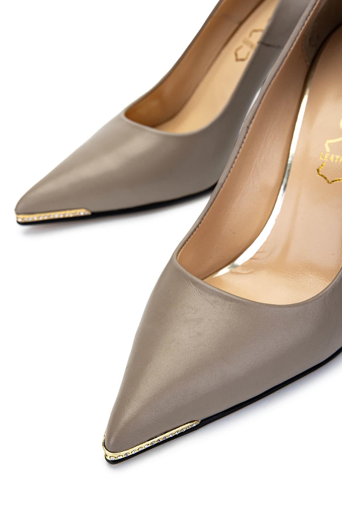 Tamer Tanca Kadın Hakiki Deri Vizon Topuklu Ayakkabı