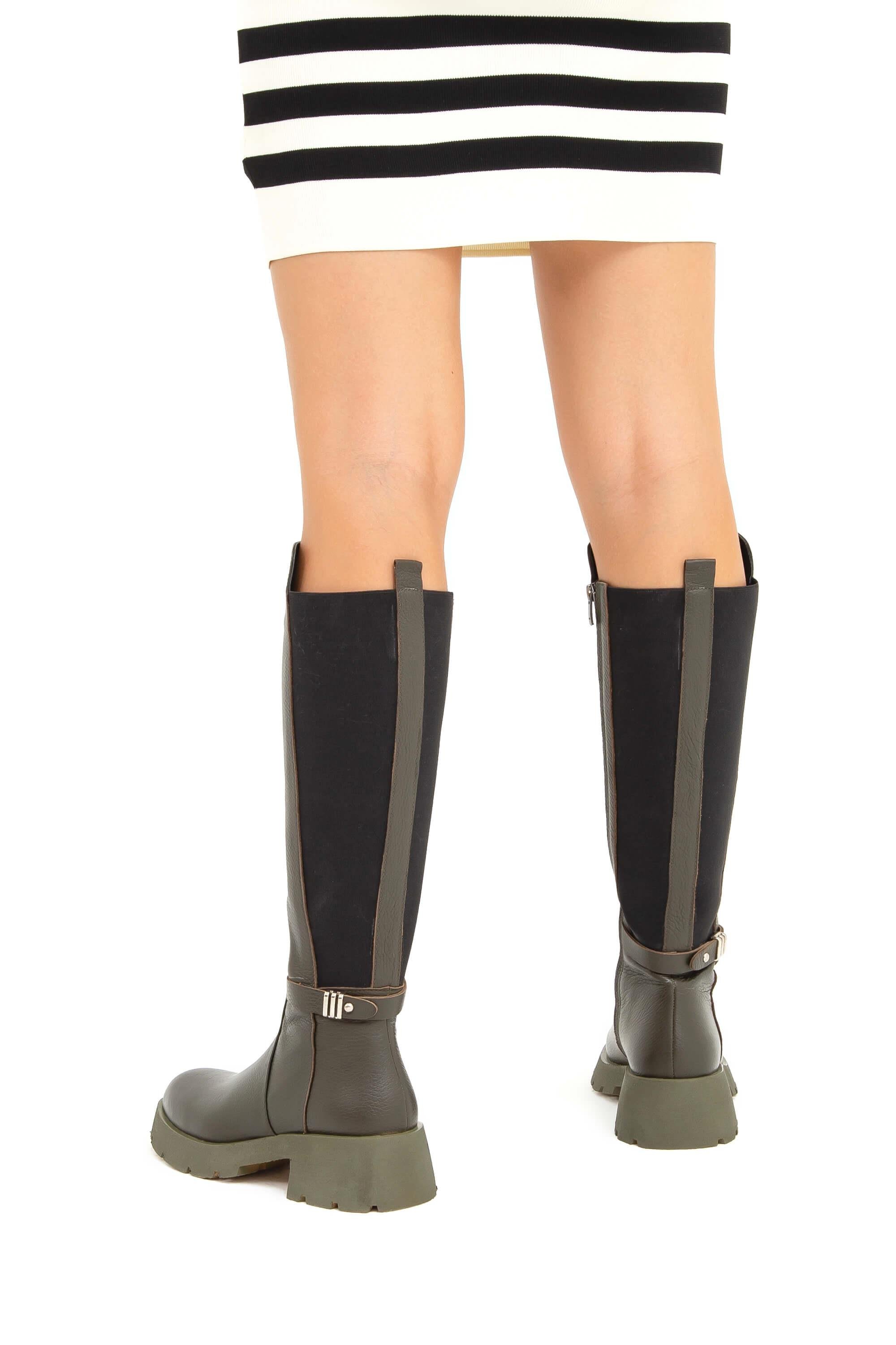 Tamer Tanca Kadın Hakiki Deri Yeşil Casual Çizme