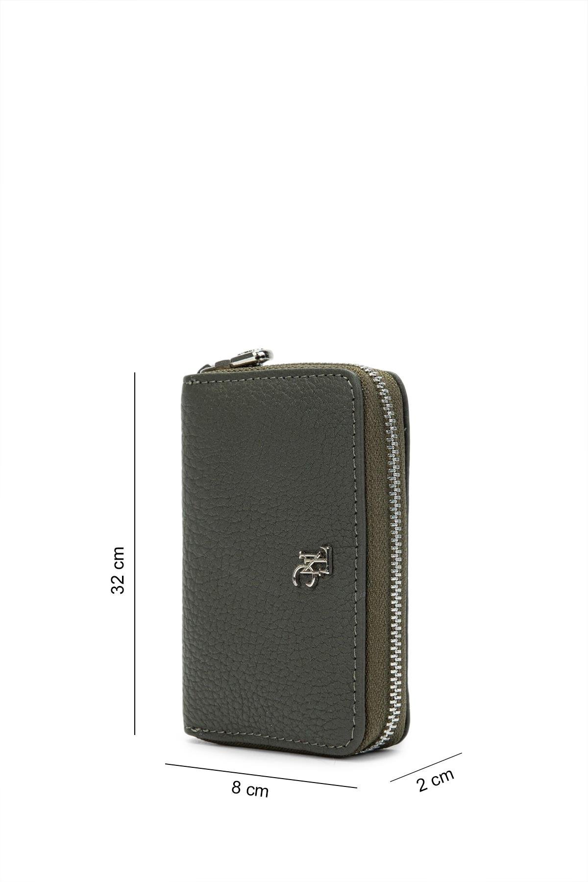 Tamer Tanca Kadın Hakiki Deri Yeşil Cüzdan Cuzdan