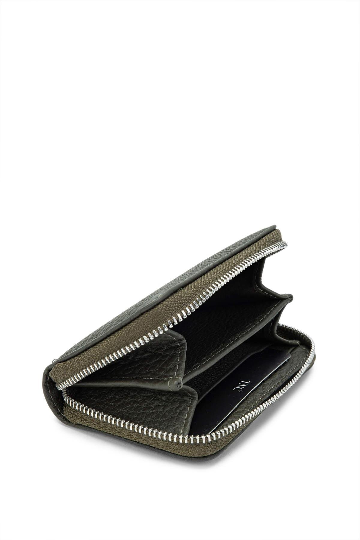 Tamer Tanca Kadın Hakiki Deri Yeşil Cüzdan Cuzdan