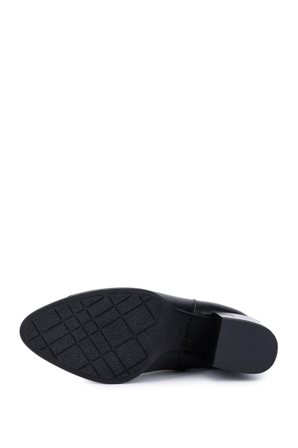 Tamer Tanca Kadın Siyah Deri Topuklu Bot