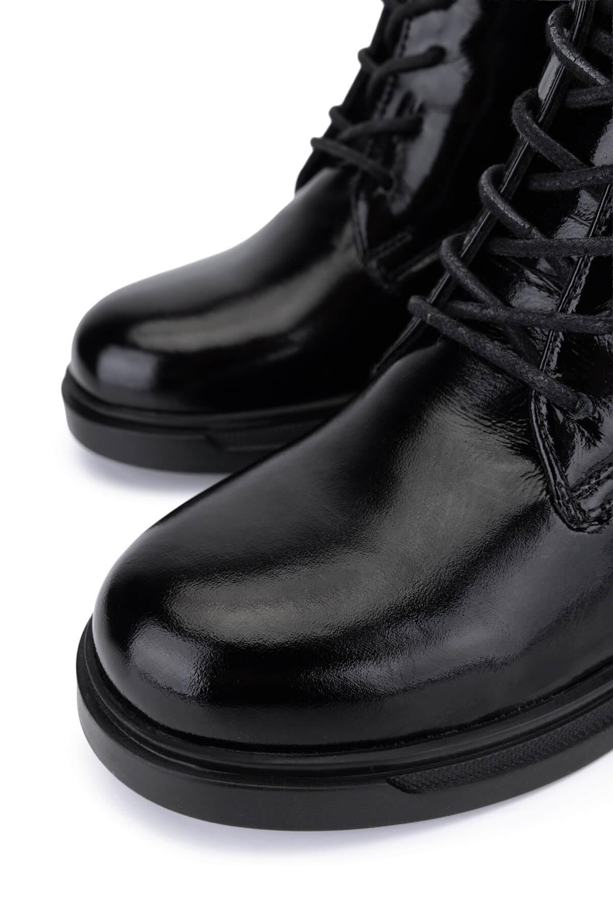 Tamer Tanca Kadın Siyah Rugan Casual Bot