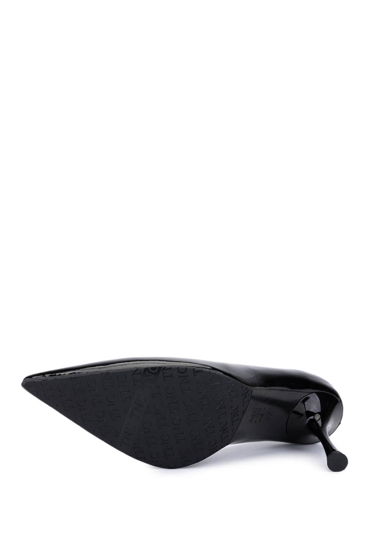 Tamer Tanca Kadın Siyah Rugan Topuklu Ayakkabı