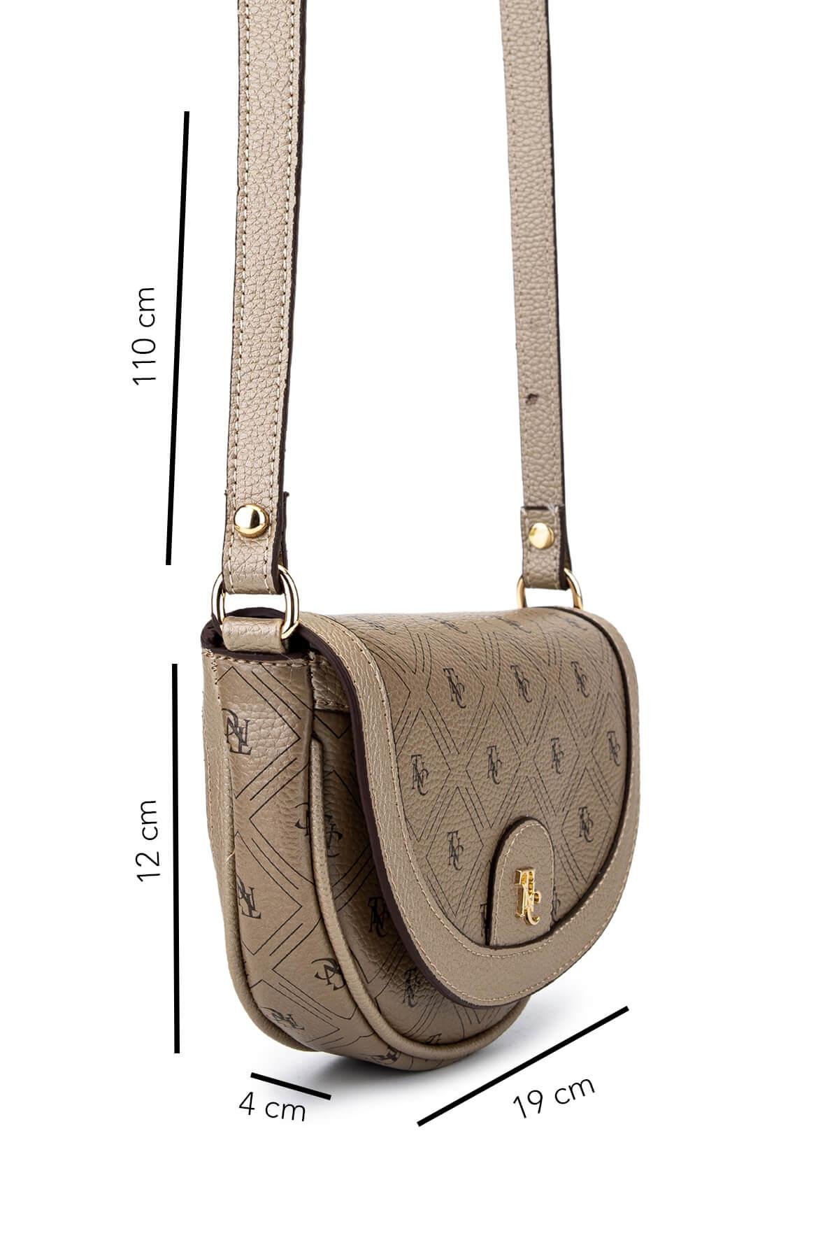 Tamer Tanca Kadın Suni Deri Altın Desen Postacı Çanta