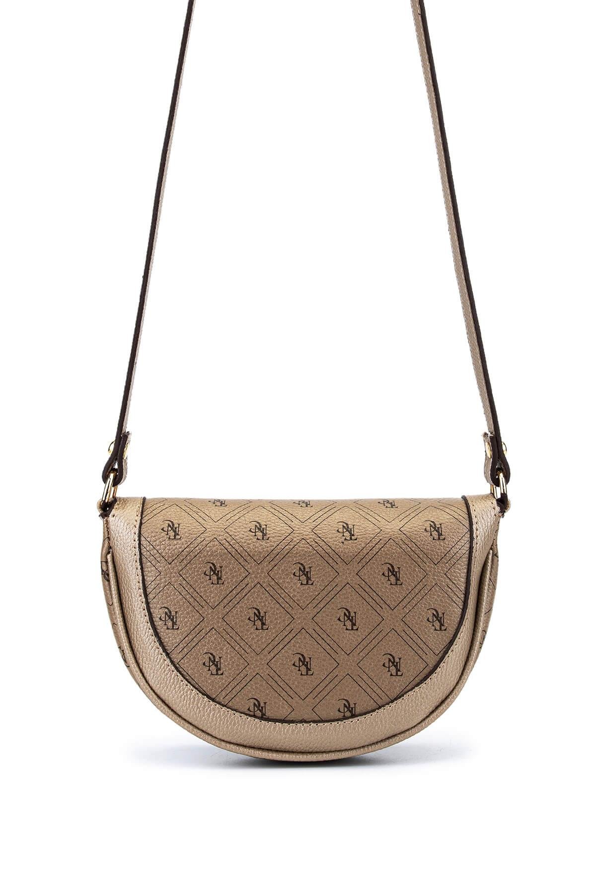 Tamer Tanca Kadın Suni Deri Altın Desen Postacı Çanta