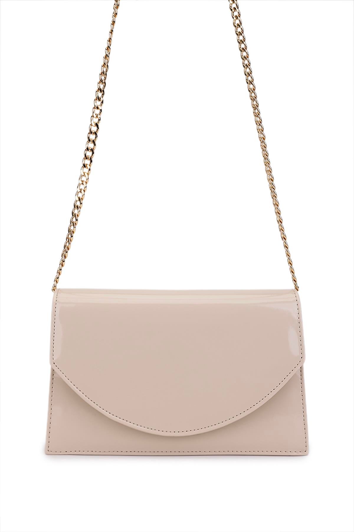 Tamer Tanca Kadın Suni Deri Bej Rugan Kol Çantası