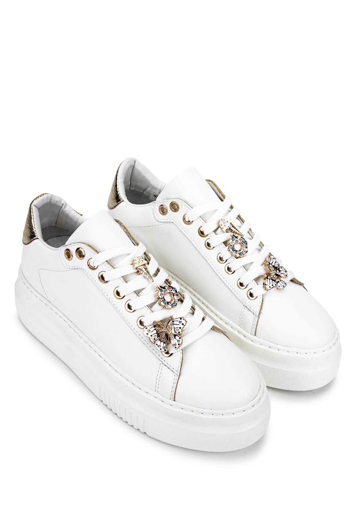 Tamer Tanca Kadın Suni Deri Beyaz Sneakers & Spor Ayakkabı